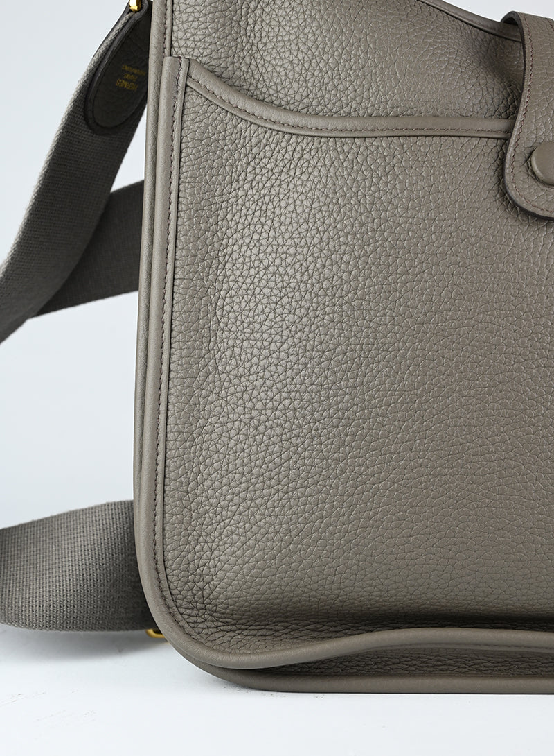 Authentic Hermès Evelyne 29 Leather Shoulder Bag in Taupe - Perfect for Work, Travel & Everyday Luxury