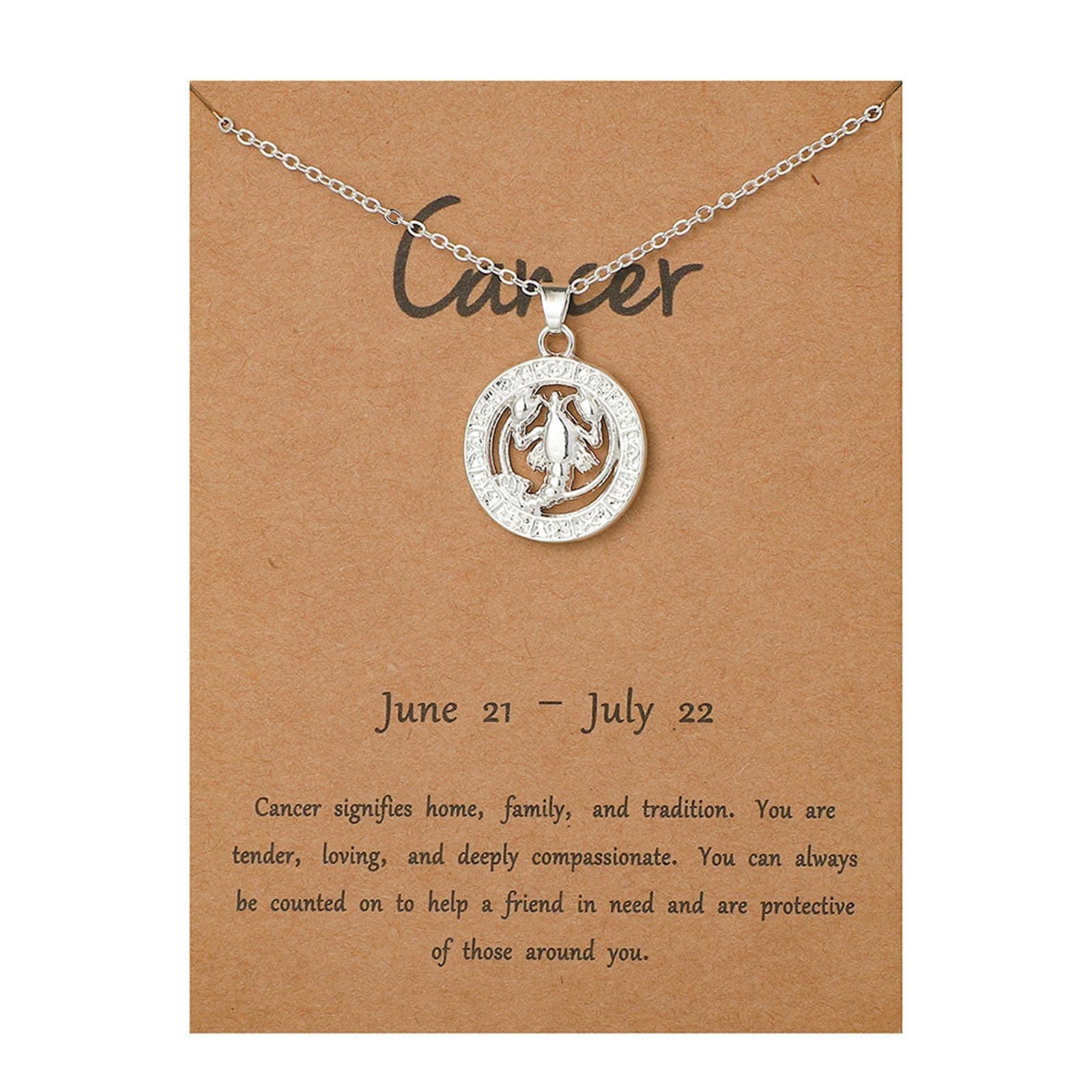 12 Animal Zodiac Necklace for Women - 3D Constellation Pendant, Hollow Round Clavicle Chain - Perfect Gift for Mom, Birthday, Anniversary & Special Occasions