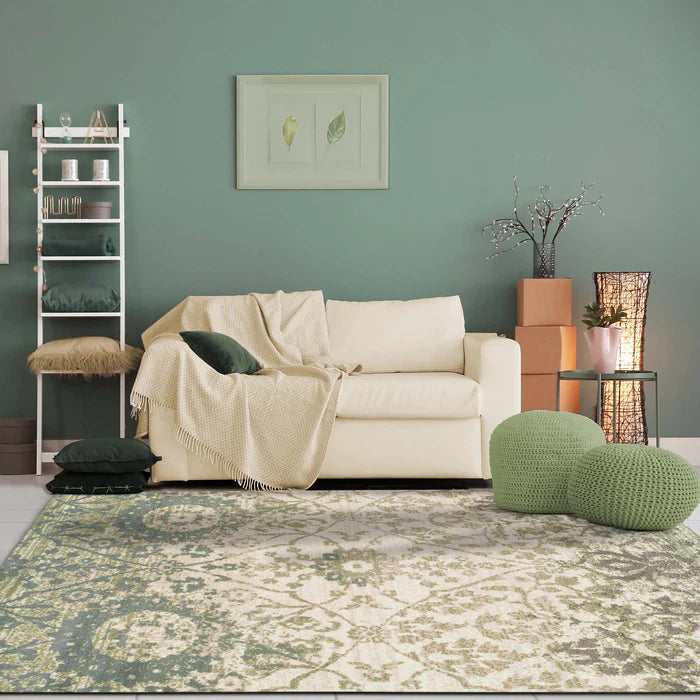 Pendleton Traditional Floral Indoor Area Rug & Runner Rug - Soft Non-Slip Living Room Carpet for Bedroom, Dining Room Decor