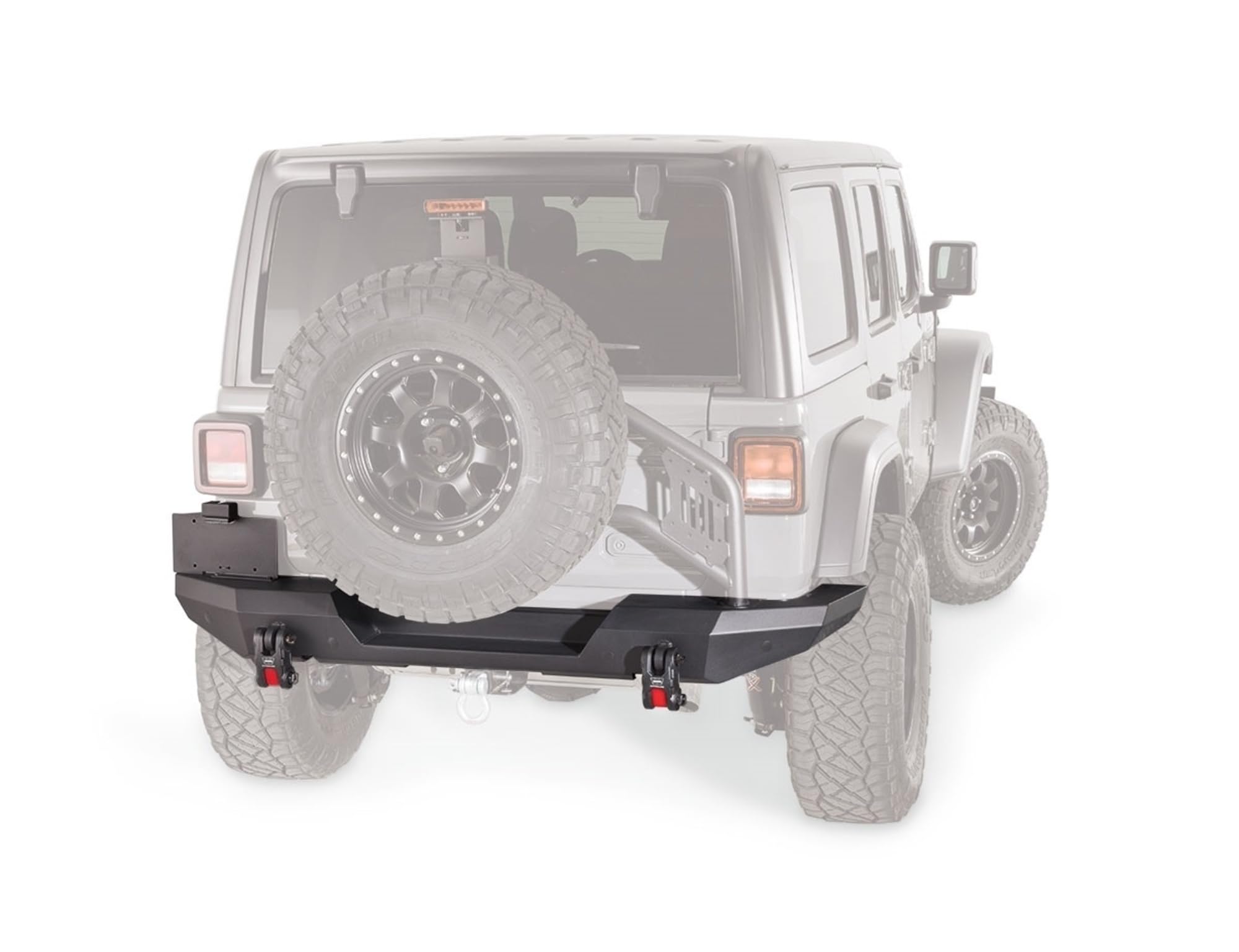 WARN 102190 Jeep JL Elite Rear Bumper & Tire Carrier | Heavy-Duty Off-Road Bumper for Jeep Wrangler JL (2018-2024) | Perfect for Adventure, Rock Crawling & Overlanding