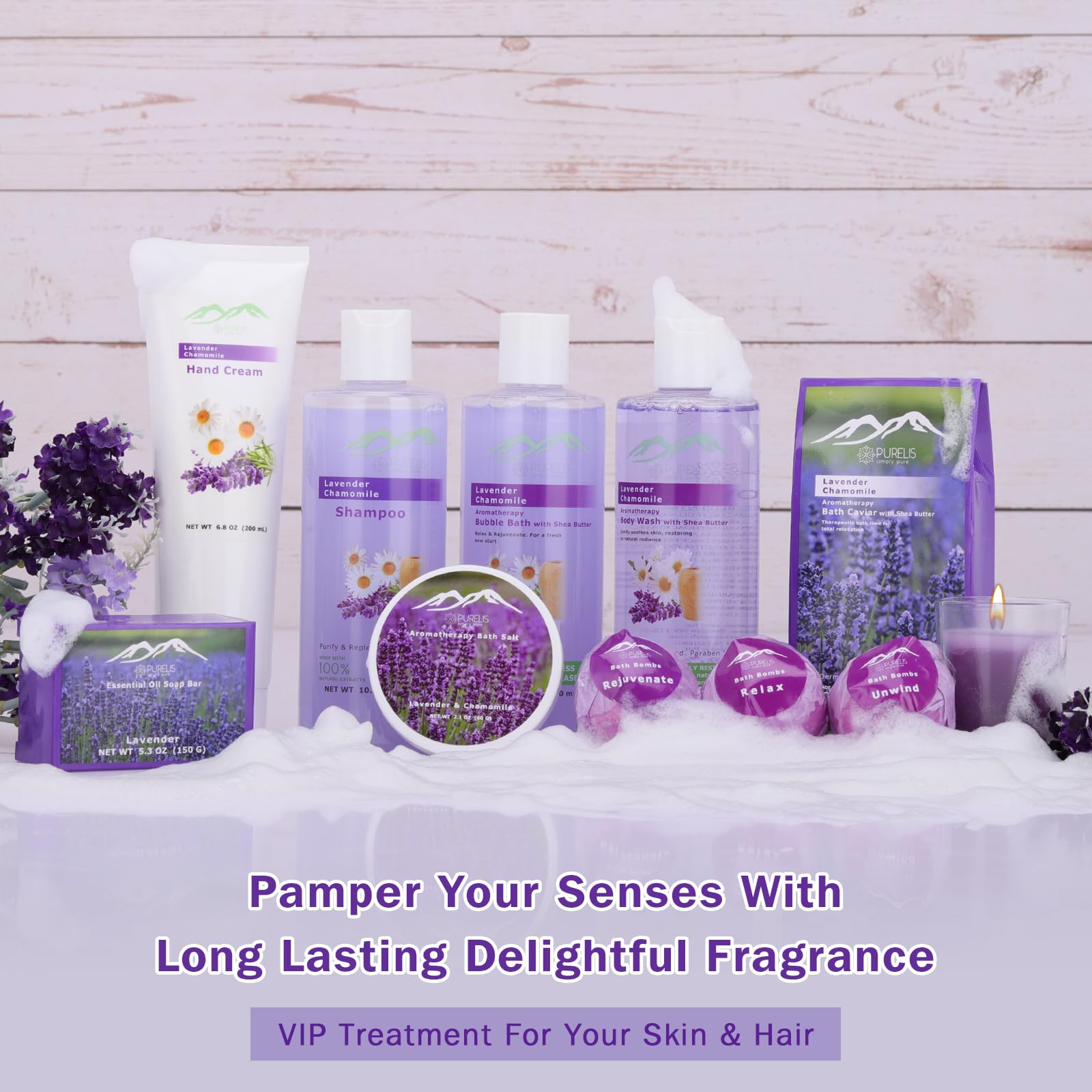 Luxury Spa Gift Basket for Women & Men - 20 Piece Natural Spa Kit with Body Lotion, Bath Bombs & More | Perfect Birthday, Anniversary & Self-Care Gift | Home Spa Relaxation Set for Her & Him