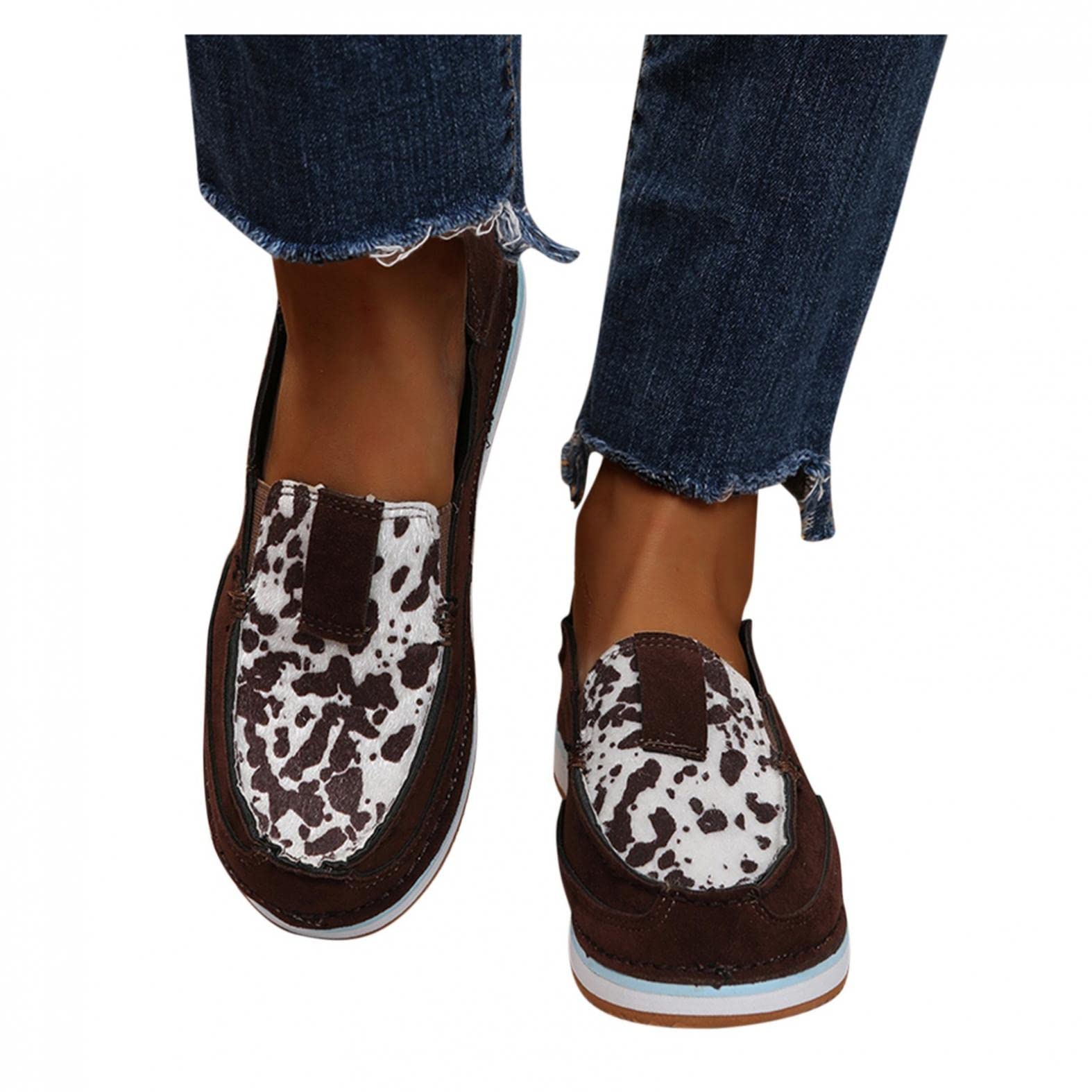 Women's Slip-On Canvas Sneakers - Comfortable Memory Foam Walking Shoes for Women | Fashion Loafers & Casual Shoes for Everyday Wear, Travel & Work