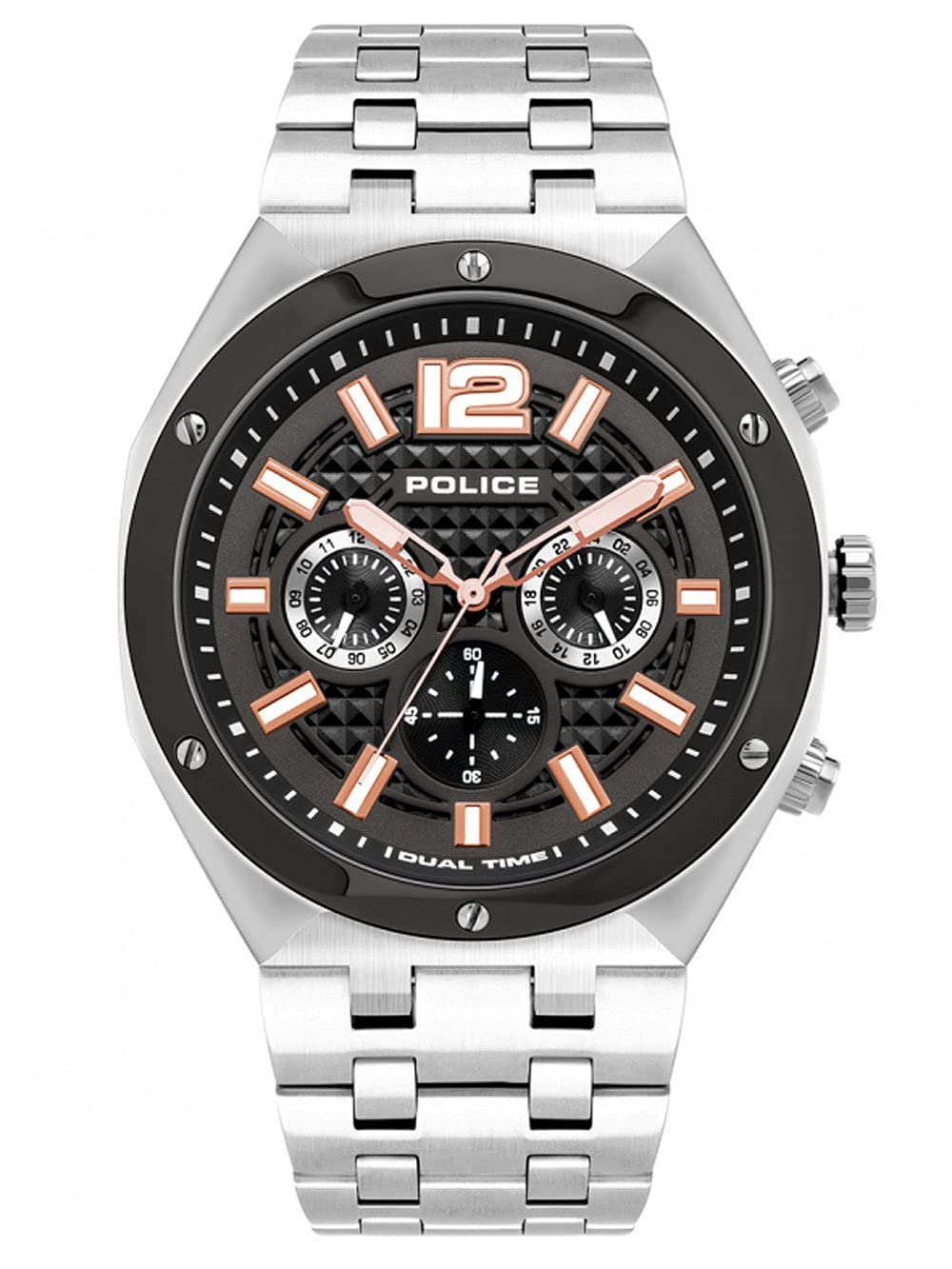 Police Watches Kediri Men's Analog Quartz Watch with Stainless Steel Bracelet PL.15995JSTU-61M - Stylish & Durable Timepiece for Business, Casual Wear & Special Occasions