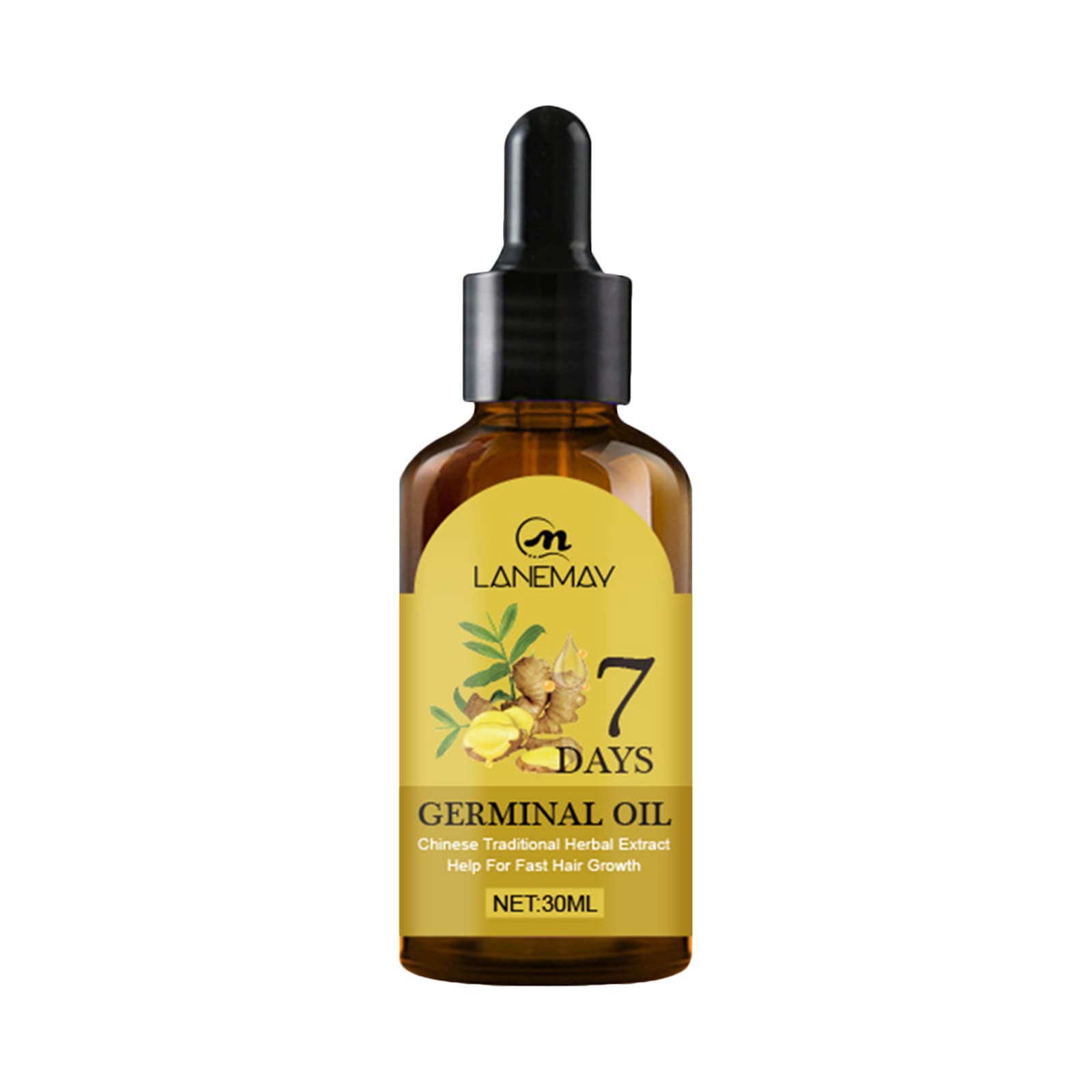 **Ginger Hair Growth Oil for Women & Men - Natural Hair Treatment Serum to Stop Hair Loss, Promote Thicker & Healthier Hair - Ideal for Daily Scalp Care & Thinning Hair Treatment (Yellow)**    **Usage Scenarios:** Perfect for daily hair care routines, promoting thicker hair growth, reducing hair loss, and improving scalp health for both men and women.
