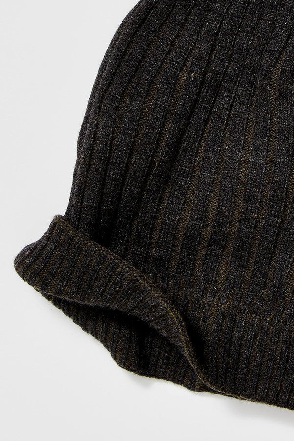 Slouchy Ribbed Cuffed Beanie for Women - Soft Winter Knit Hat with Fold Over Brim - Cozy Casual Outfit Accessory for Cold Weather, Snow Days & Outdoor Activities