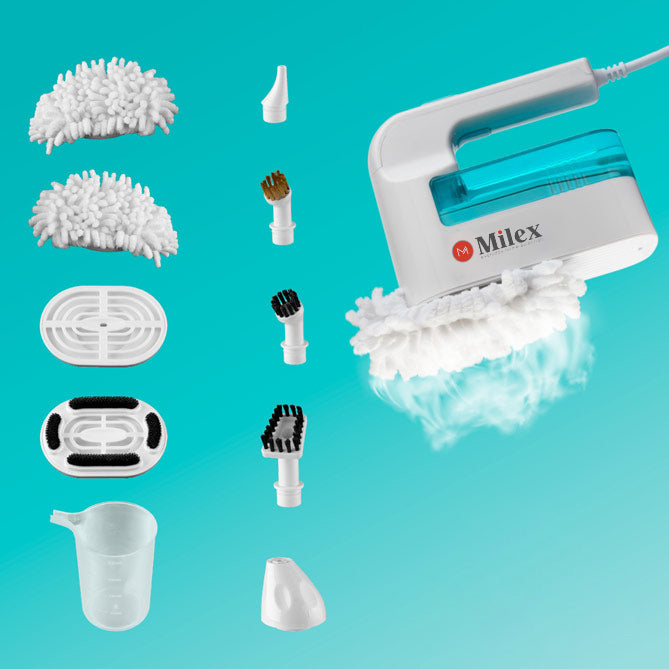 Milex Go Steamer - Portable Handheld Garment Steamer for Clothes, Wrinkles & Fabrics | Quick & Easy Wrinkle Remover for Travel, Home & Office Use