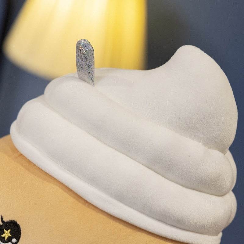 Soft Boba Ice Cream Plush Toy - Cute Bubble Tea Stuffed Animal for Kawaii Lovers, Perfect for Bedroom Decor, Gift for Anime Fans & Bubble Tea Enthusiasts