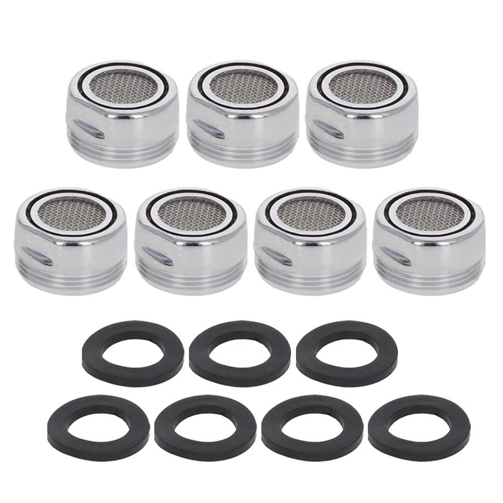 7PCS 20mm Faucet Aerators - Water Flow Restrictor Plastic Replacement Parts for Sink, Bathroom & Kitchen - Save Water & Improve Water Pressure for Hand Washing, Dish Cleaning & Showering