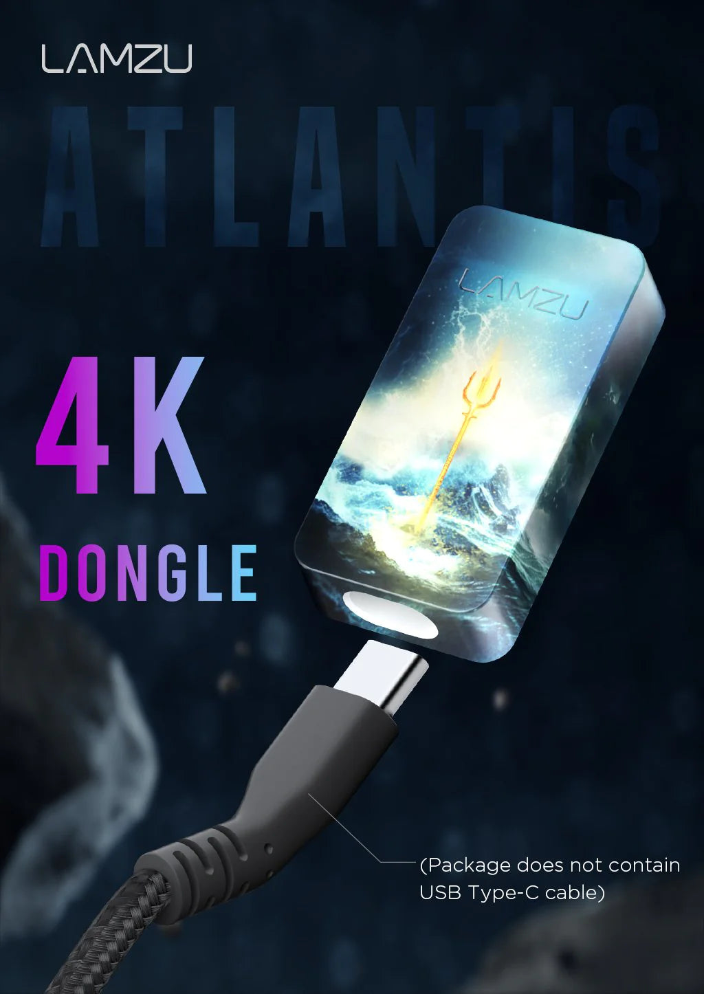 Lamzu 4K Hz Wireless Receiver Dongle for Gaming Mouse - Ultra-Low Latency USB Adapter for PC & Laptop Gamers (Perfect for FPS, MOBA & Esports)