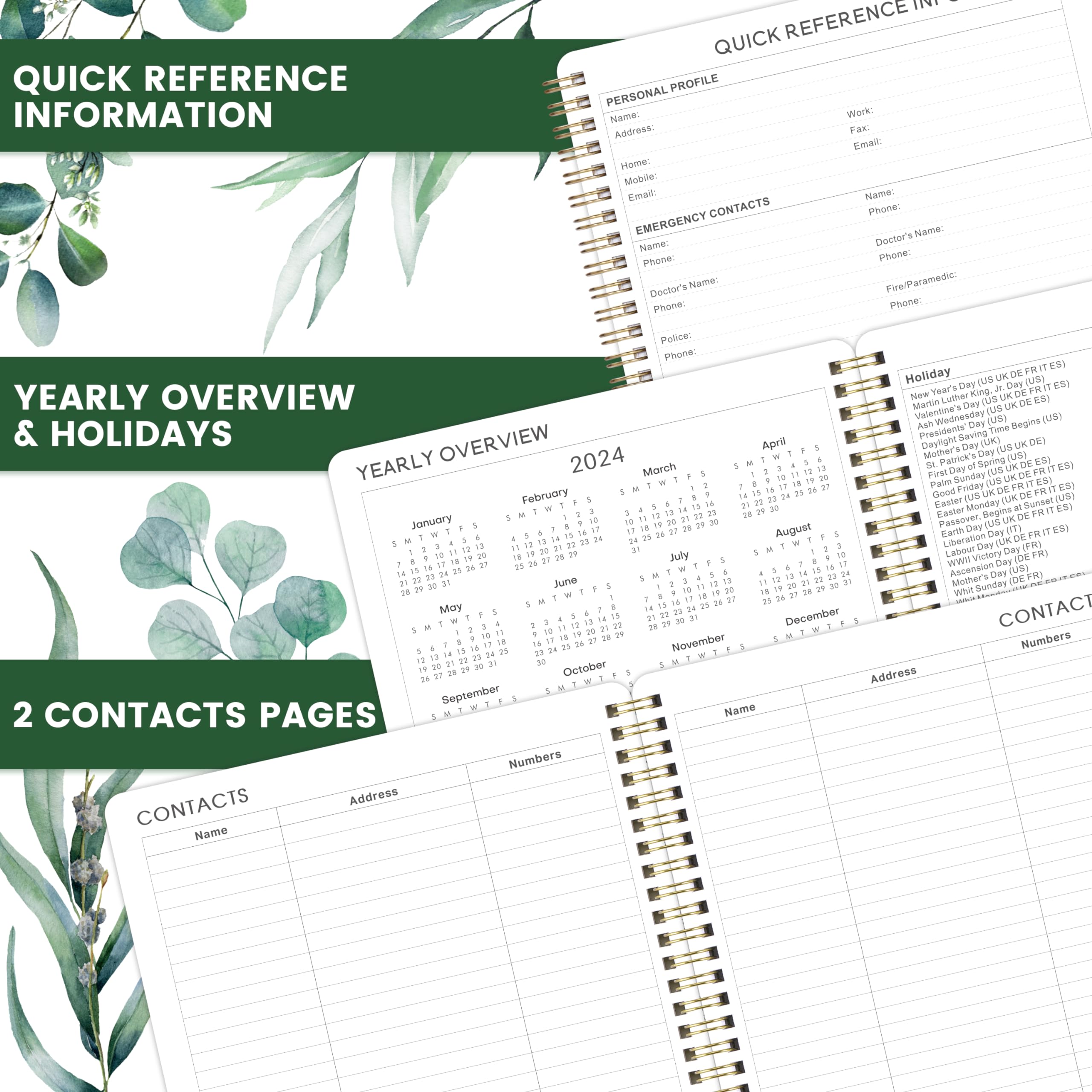 2024-2025 Appointment Book Planner - July 2024 to June 2025 Daily & Weekly Schedule Organizer with 30-Minute Intervals, 8