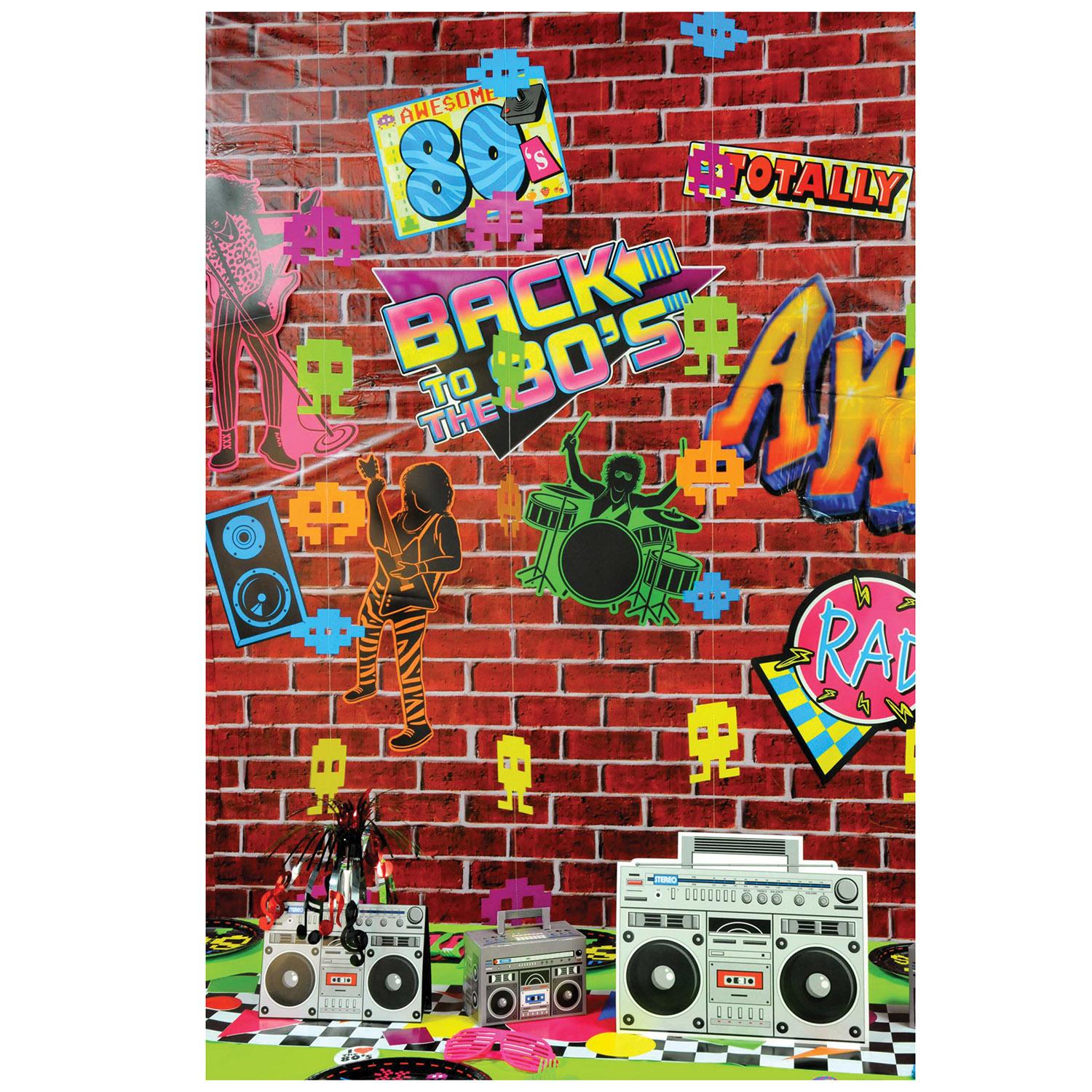 12 Pack Beistle Back To The 80's Party Signs - Retro 80s Themed Party Decorations for Birthday, Graduation & Theme Parties - Perfect for Wall Decor, Photo Backdrops & Event Styling
