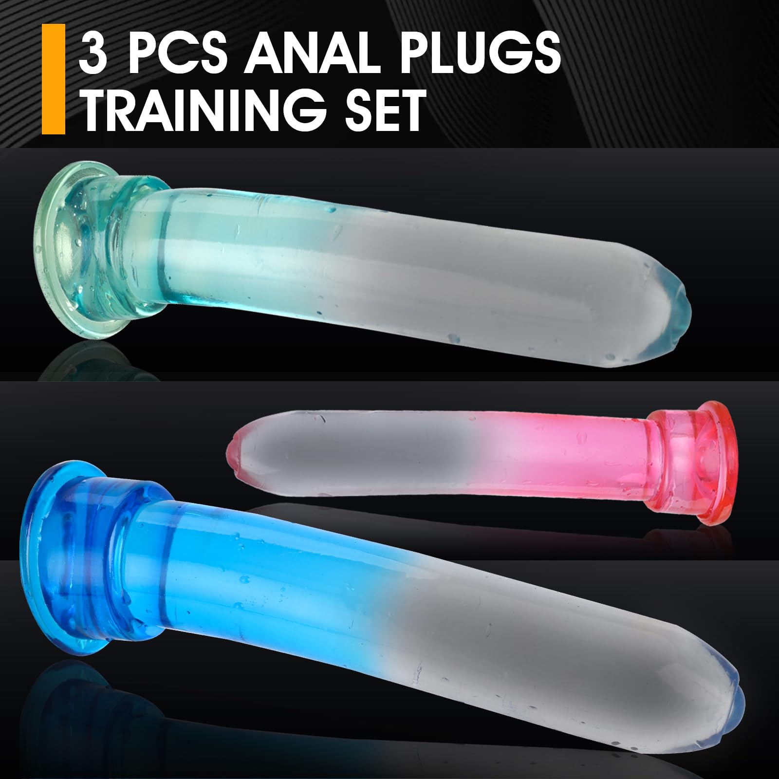 3 Pack Anal Plug Set - Soft Silicone Butt Plugs for Beginners & Advanced Users, Prostate Massager & Training Kit - Perfect for Solo Play, Couples & BDSM Exploration