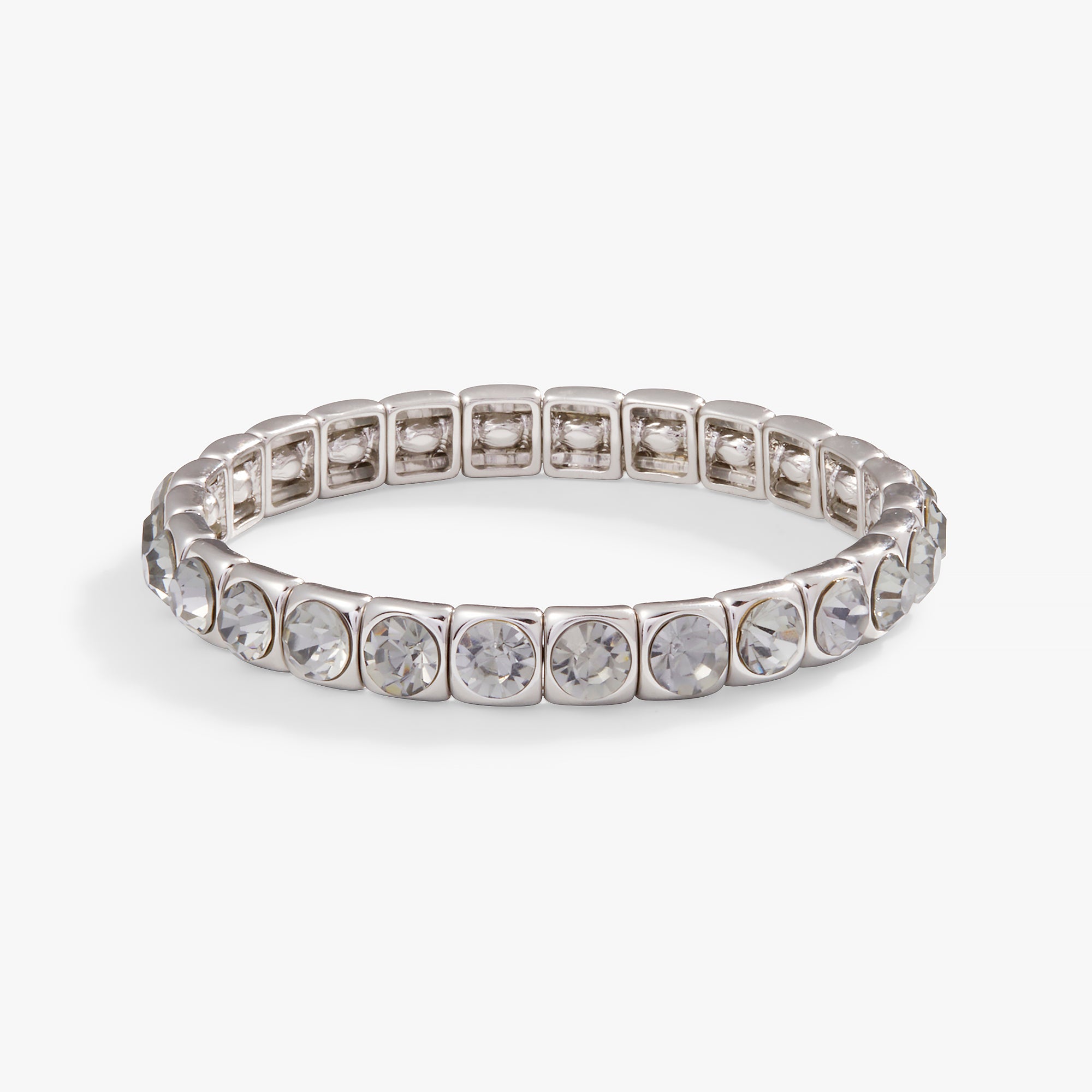 Black Diamond Crystal Stretch Bracelet for Women - Elegant Adjustable Beaded Wristband for Daily Wear, Parties & Gifting