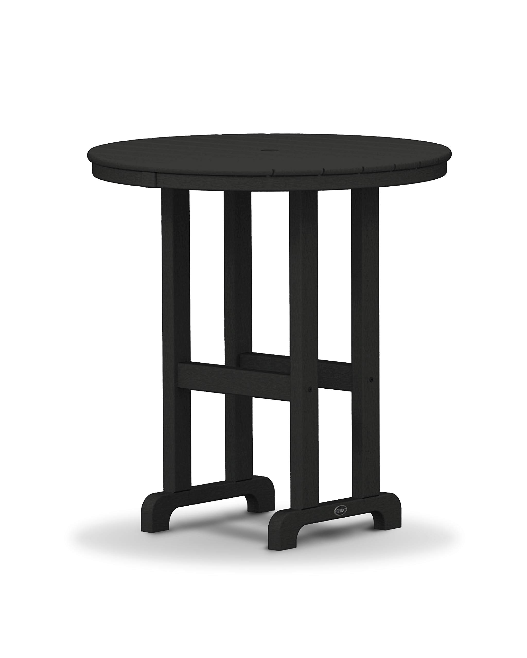 Monterey Bay Charcoal Black 36 Inch Round Outdoor Patio Counter Height Table - Perfect for Backyard BBQs, Poolside Dining & Alfresco Entertaining