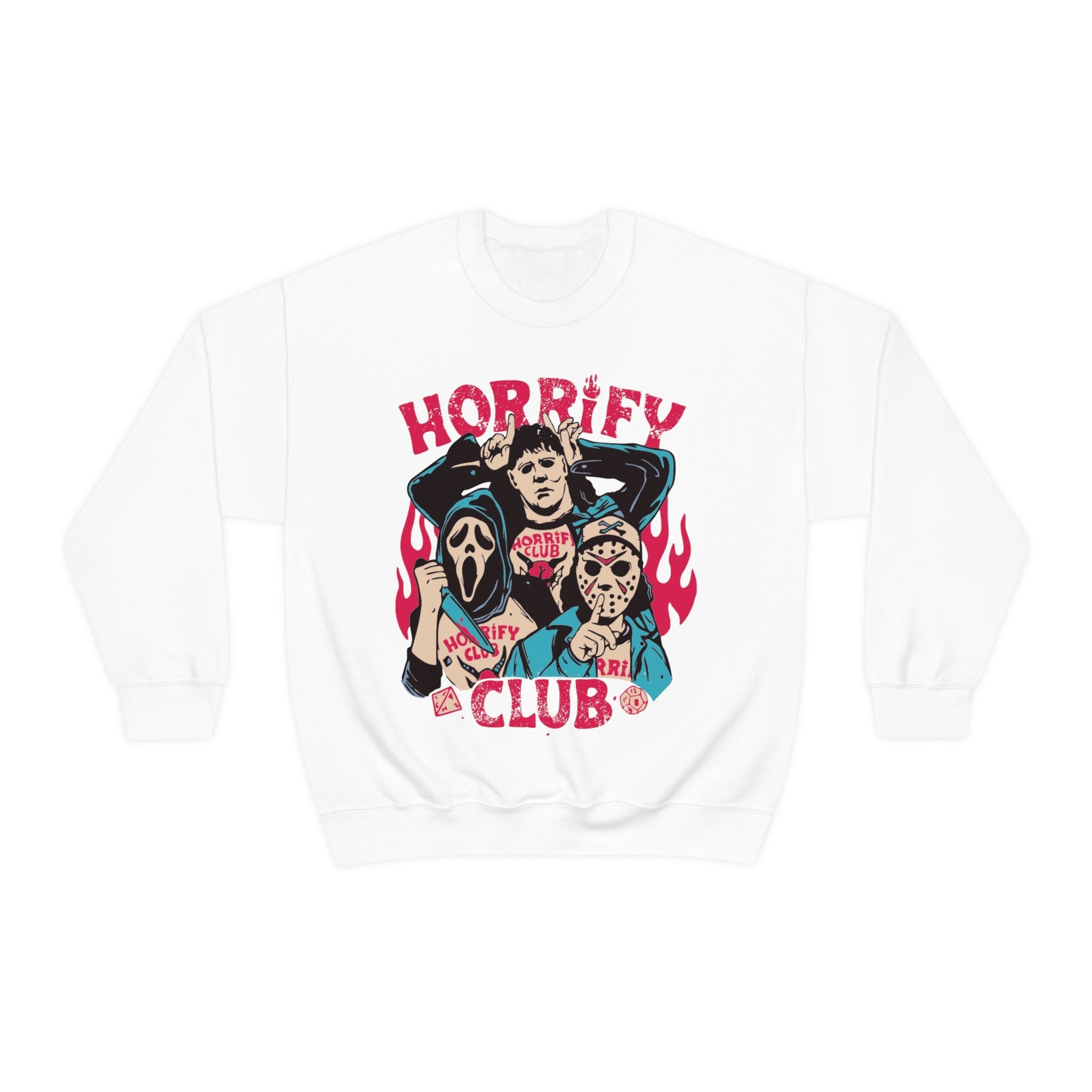 Horror Movie Sweatshirt - Ghostface, Michael Myers & Jason Voorhees Halloween Hoodie | Scary Aesthetic Merch for Fans & Cosplay | Perfect for Halloween Parties & Horror Conventions