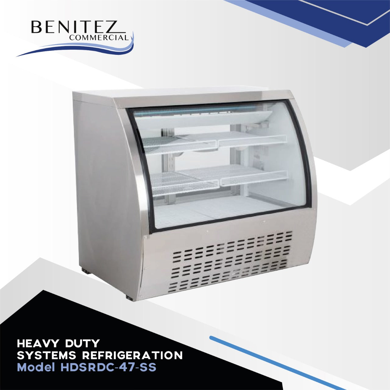 Heavy Duty Commercial Refrigeration System HDSRDC 47 Stainless Steel - Ideal for Restaurants, Grocery Stores & Food Service Businesses