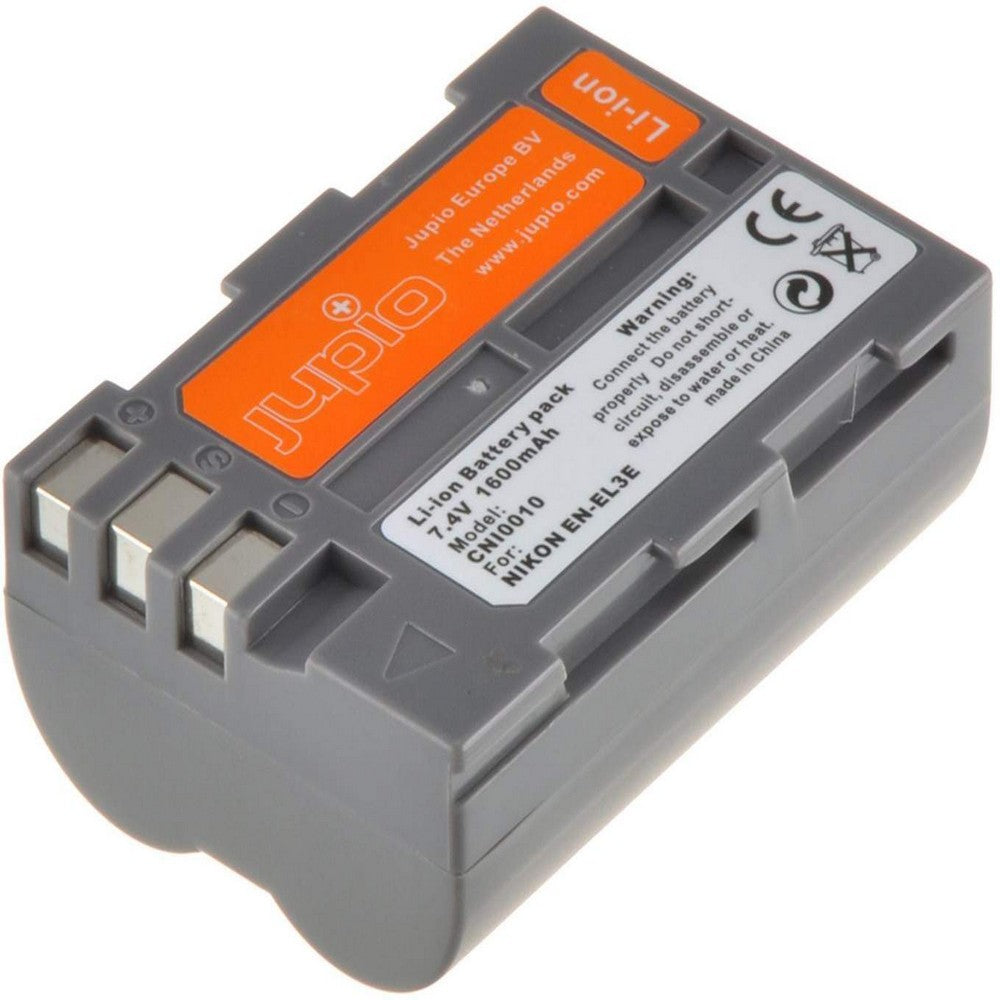 Jupio EN-EL3e Replacement Battery for Nikon DSLR Cameras - 7.4V 1600mAh Li-ion - Compatible with D50, D70, D80, D90, D200 - Perfect for Travel & Professional Photography