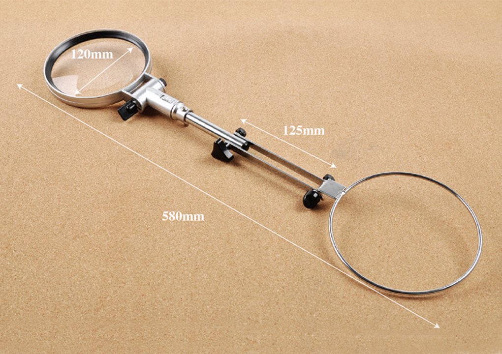 2.5X Magnifying Lamp with LED Ring Light - Adjustable Folding Tabletop Magnifier for Reading, Inspection & Repair | Portable Optical Lens for Students, Elderly & Hobbyists | Perfect for Jewelry Making, Watch Repair & Detailed Craft Work