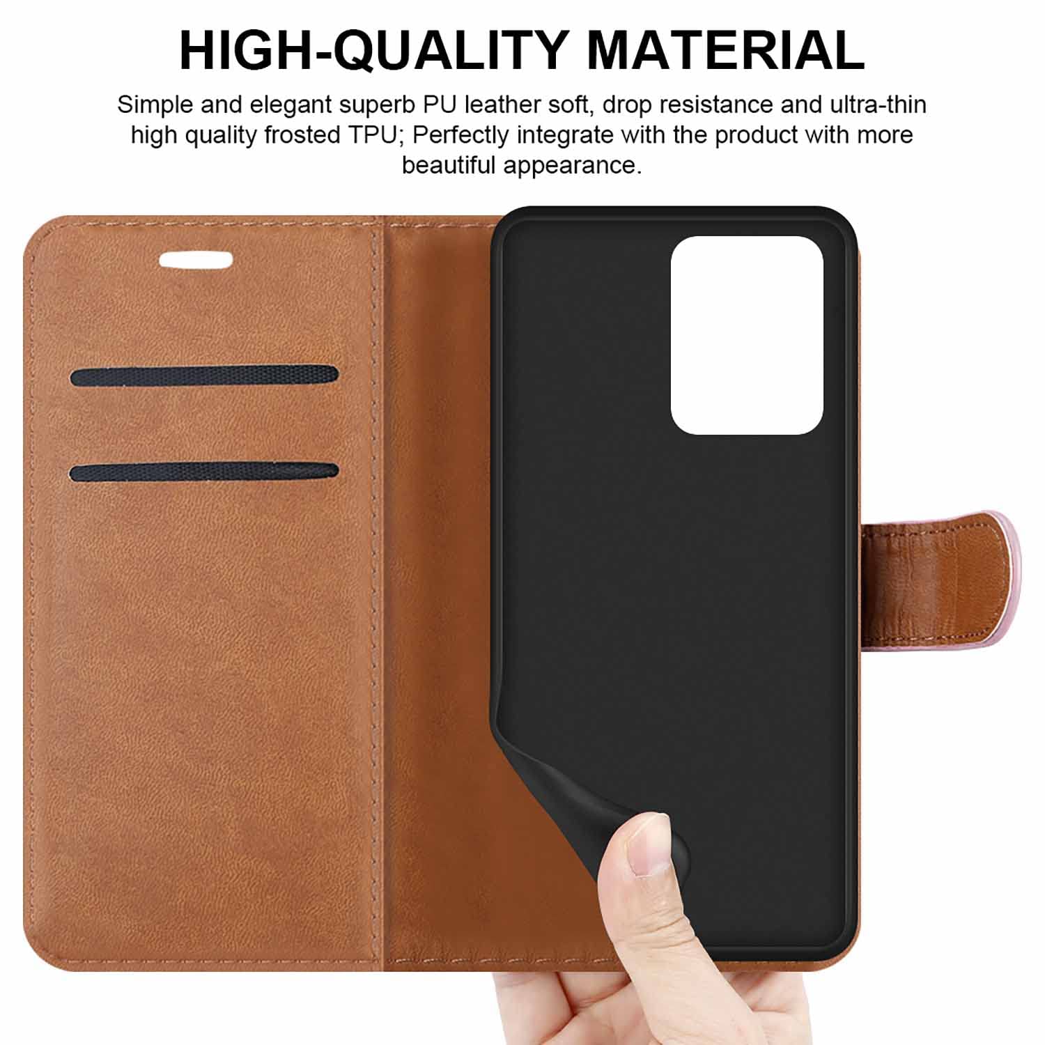 Premium Leather Wallet Case for Xiaomi Redmi Note 12 Pro 5G - Flip Folio Cover with Card Slots, Kickstand & Magnetic Closure (Rose Gold) | Perfect for Business, Travel & Daily Protection