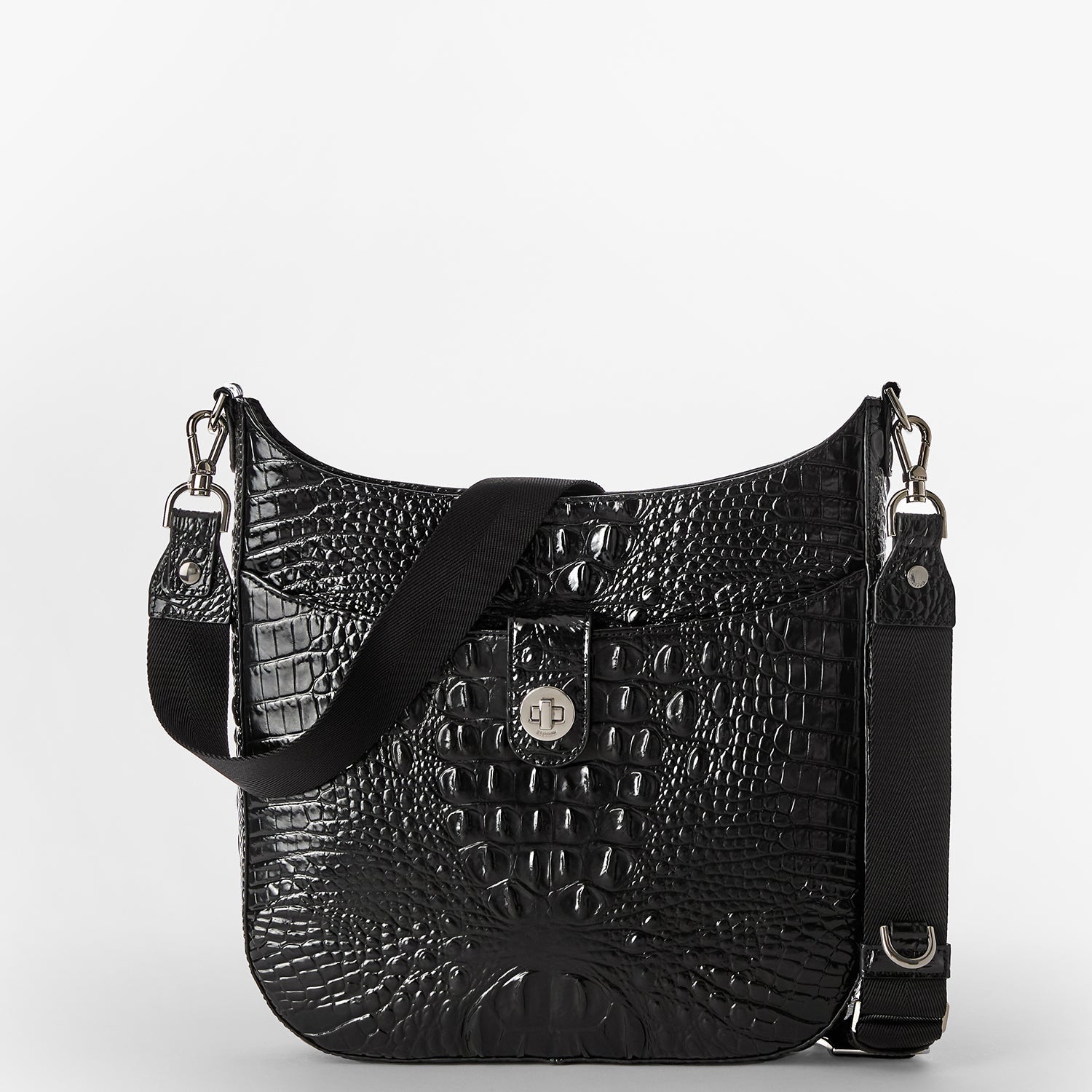 Leia Black Melbourne Silver Hardware Crossbody Bag V08243300001 - Stylish & Durable for Work, Travel & Evening Out