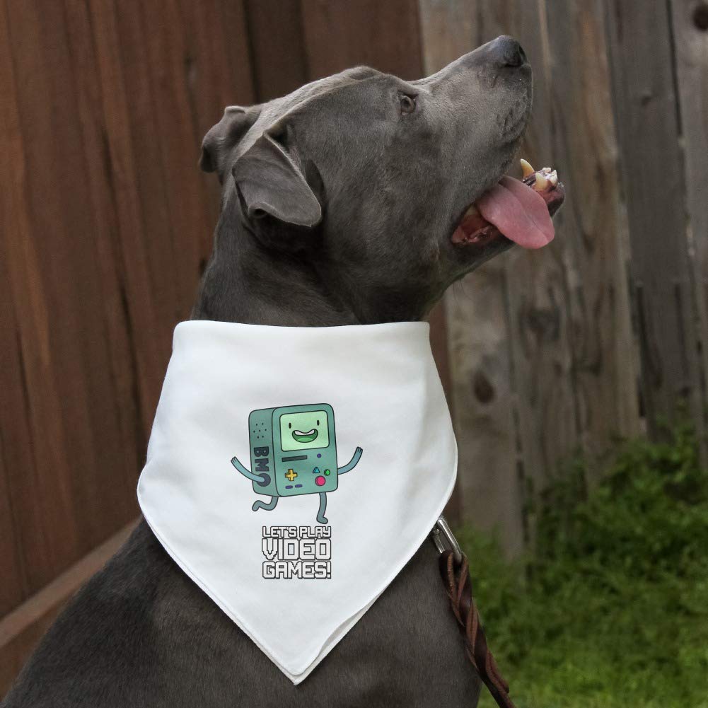 Adventure Time BMO Play Video Games Dog Bandana - Cute Cartoon Pet Accessory for Cosplay, Gifts & Anime Fans