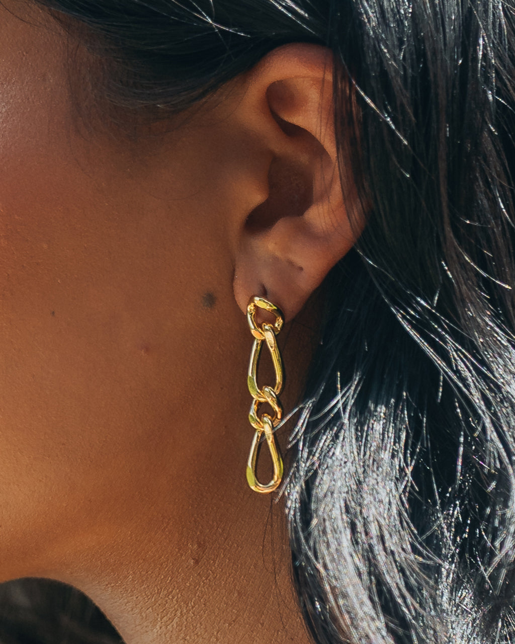 Jacqueline Chain Drop Stud Earrings for Women - Elegant Dangle Earrings for Party, Wedding & Everyday Wear