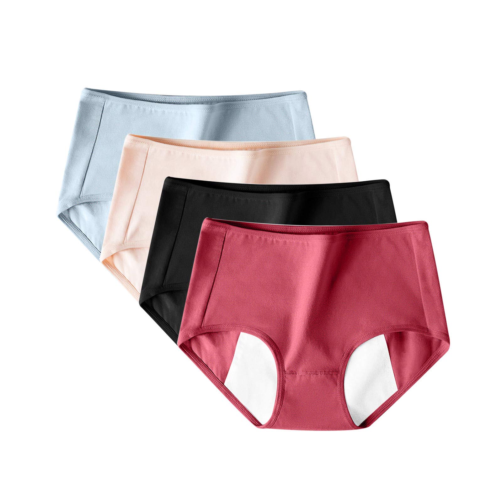 Women's Solid Color Patchwork Panties - Sexy Lingerie Underwear for Everyday & Period Wear | Comfortable Knickers for Date Night & Menstrual Days