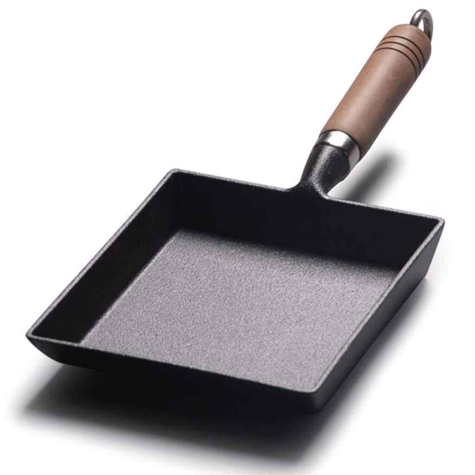 **Tamagoyaki Pan - Non-Stick Japanese Omelette Frying Pan, Thickened Cast Iron with Wooden Handle for Home & Restaurant Cooking - Perfect for Making Tamagoyaki, Okonomiyaki & Breakfast Omelets**