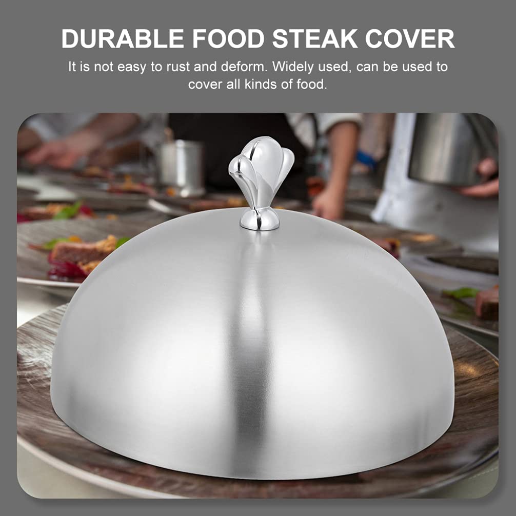 Angoily Stainless Steel Griddle Dome - Basting Cover & Melting Dome for Grills, Steaks & Kitchen Use | Oil-Proof Steamer Lid & Food Protector for Outdoor Cooking, BBQ & Home Kitchen Accessories