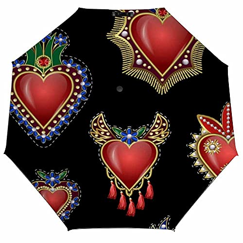 Pattern Traditional Mexican Hearts