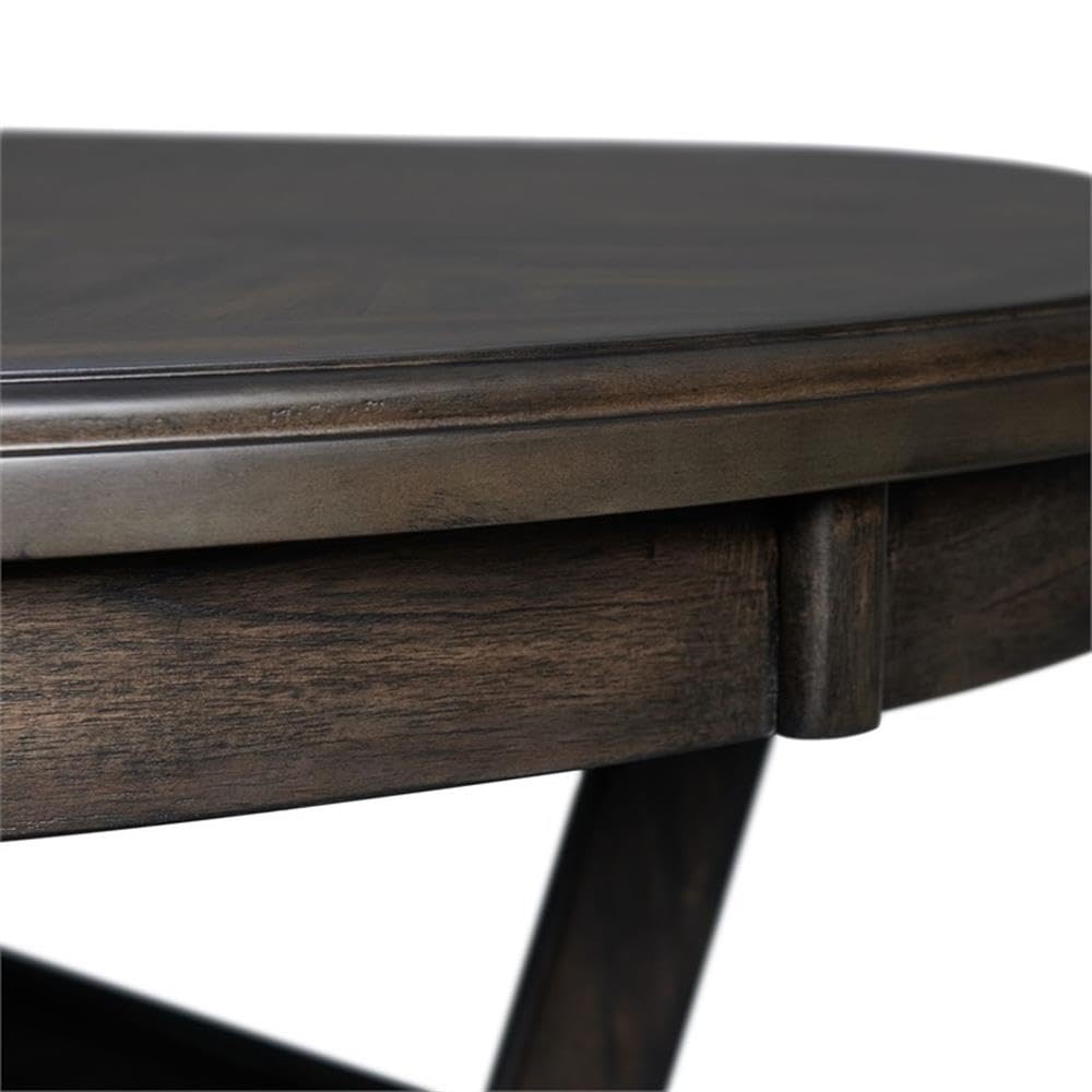 BOWERY HILL Mid-Century Modern Walnut Dining Table - Standard Height Solid Wood Kitchen Table for Dining Room, Breakfast Nook & Small Spaces