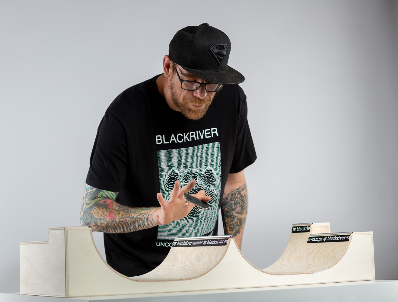 Blackriver Fingerboard Ramps - Mini Dos Spine Ramp for Tech Deck & Finger Skateboarding | Perfect for Skate Park Replicas & Indoor Play