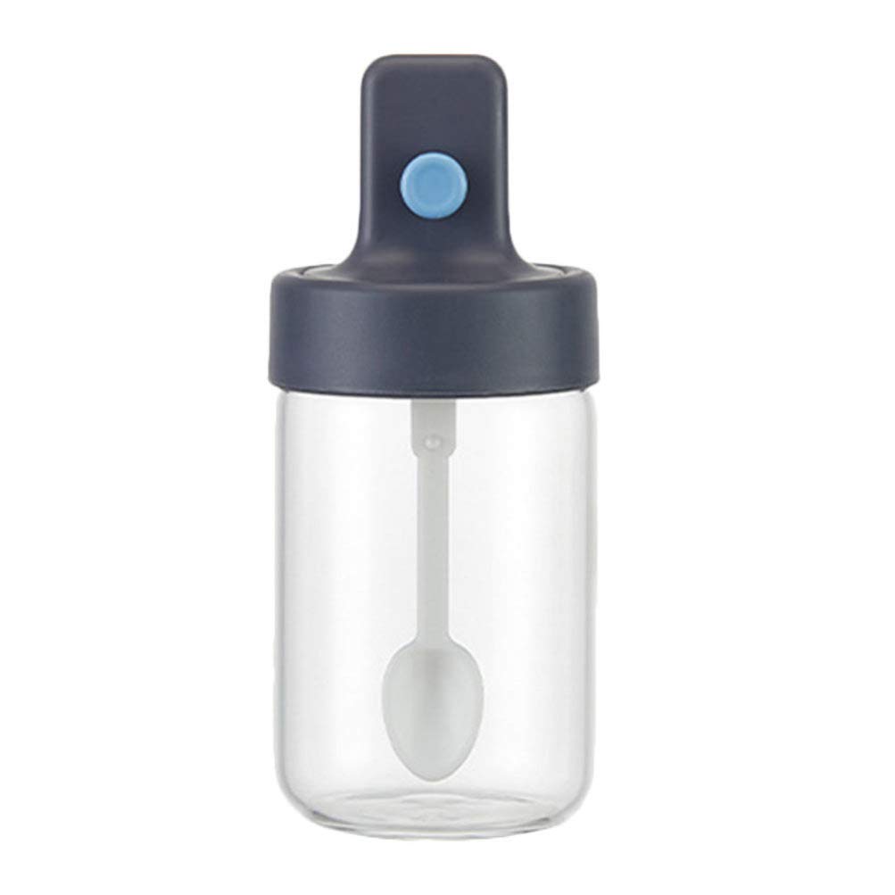 Hemoton 1pc Clear Glass Salt Shaker & Oil Bottle with Lid - Airtight Kitchen Storage Container for Sugar, Spices, Liquids - Perfect for Cooking, Baking, Coffee Bar & Home Decor