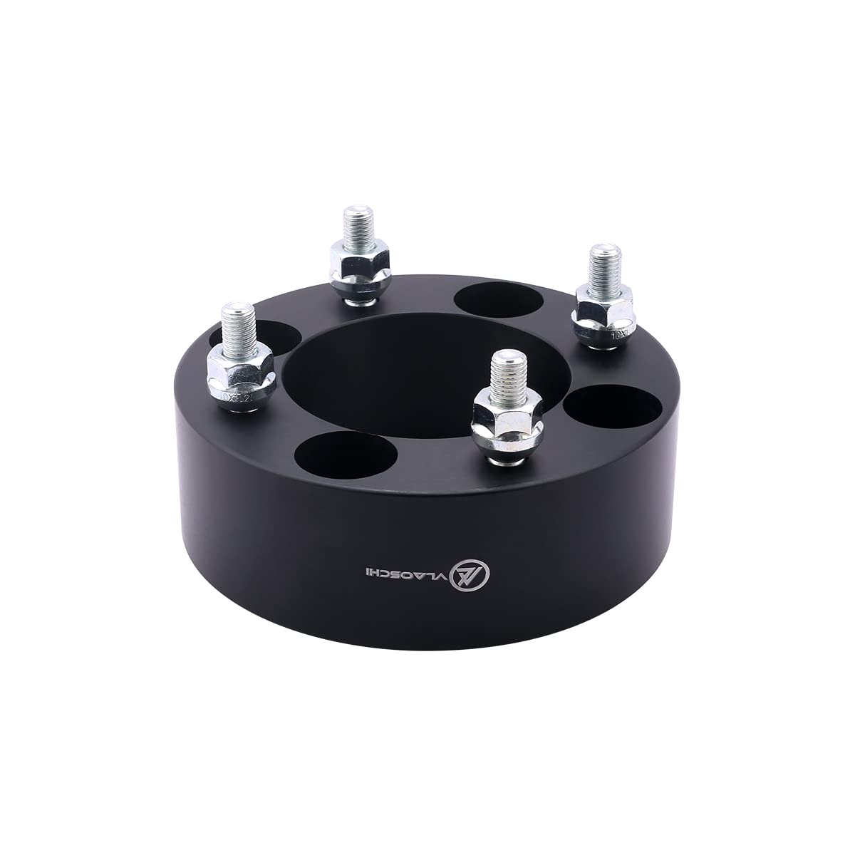 VLAOSCHI 2 Inch Black Forged ATV Wheel Spacers 4x115 Bolt Pattern with 10x1.25 Studs - Compatible with Yamaha Arctic-Cat 4 Lug 4/115 Models (300 400 500 Prowler XT 550 650 700, Raptor 125 350 660R 700) - Heavy Duty Wheel Adapters for Off-Roading & Trail Riding - Pack of 4
