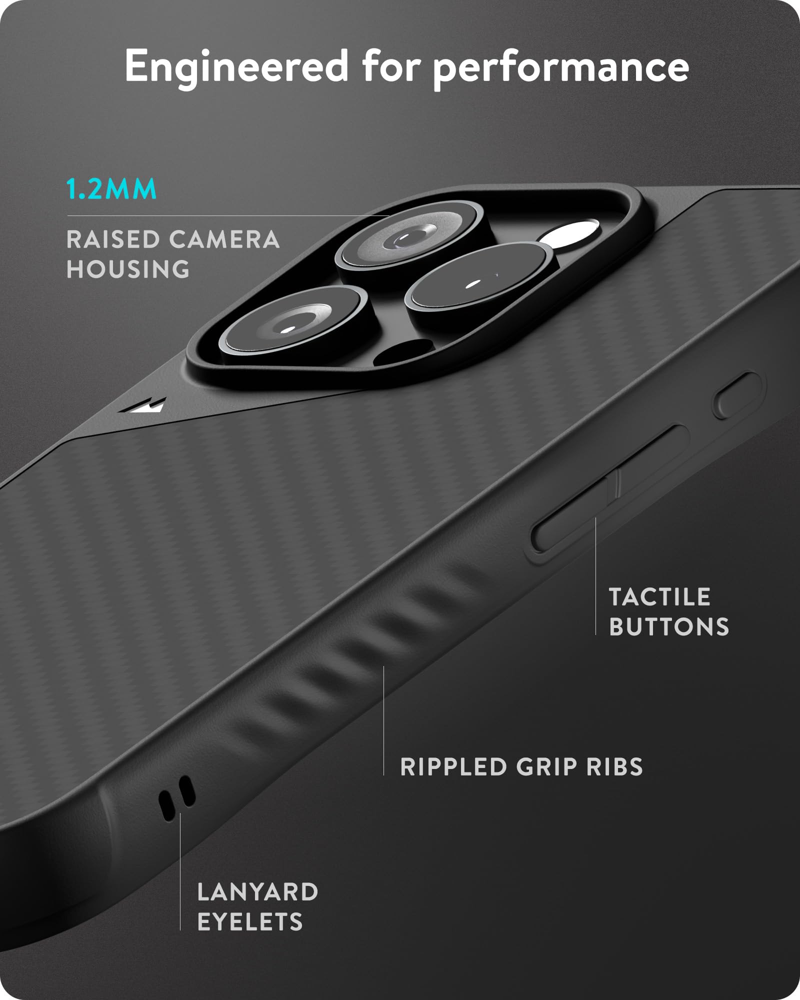 Mous iPhone 16 Pro Max Case with MagSafe - Limitless 6.0 Carbon Fiber Protective Cover | Shockproof & Drop Protection | Perfect for Outdoor Activities, Travel & Daily Use
