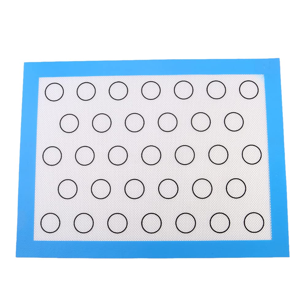 Non-Stick Silicone Baking Mat for Dough Making - Dust Resistant, Reusable & Durable - Perfect for Cookies, Pastries & Bread (Blue) - Ideal for Home Bakers & Professional Kitchens