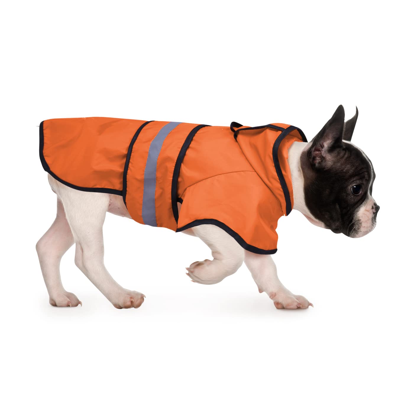 HDE Dog Raincoat Hooded Slicker Poncho - Waterproof Reflective Safety Orange Pet Coat for Small to X-Large Dogs & Puppies - Perfect for Walking, Hiking & Outdoor Adventures in Rainy Weather