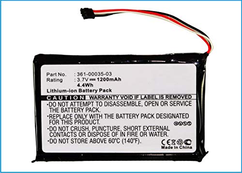 Synergy Digital 1200mAh Li-Ion Replacement Battery for Garmin 361-00035-07 & 361-00035-03 GPS - Ultra High Capacity 3.7V Battery for Outdoor Navigation & Hiking Adventures