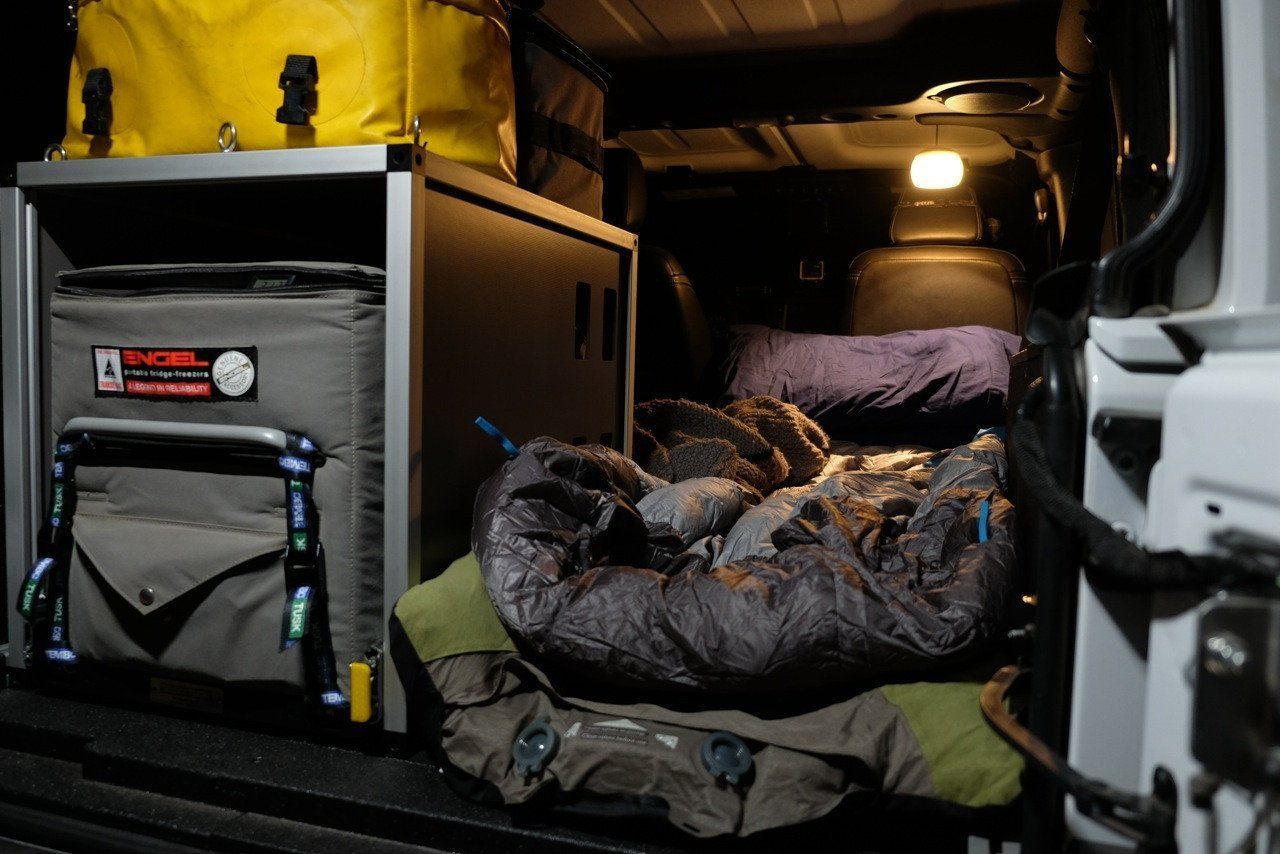 2007-2018 Jeep Wrangler JKU Sleeping Platform - Heavy Duty Rear Cargo Bed for Camping & Overlanding Adventures