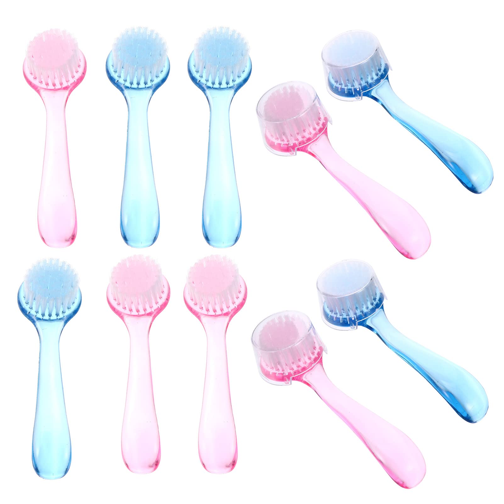 Minkissy 10-Piece Pedicure Tool Set - Nail Brush for Feet, Hands & Toes - Manicure & Pedicure Cleaning Brush with Ergonomic Handle - Random Colors - Perfect for Home Spa, Salon & Travel Nail Care