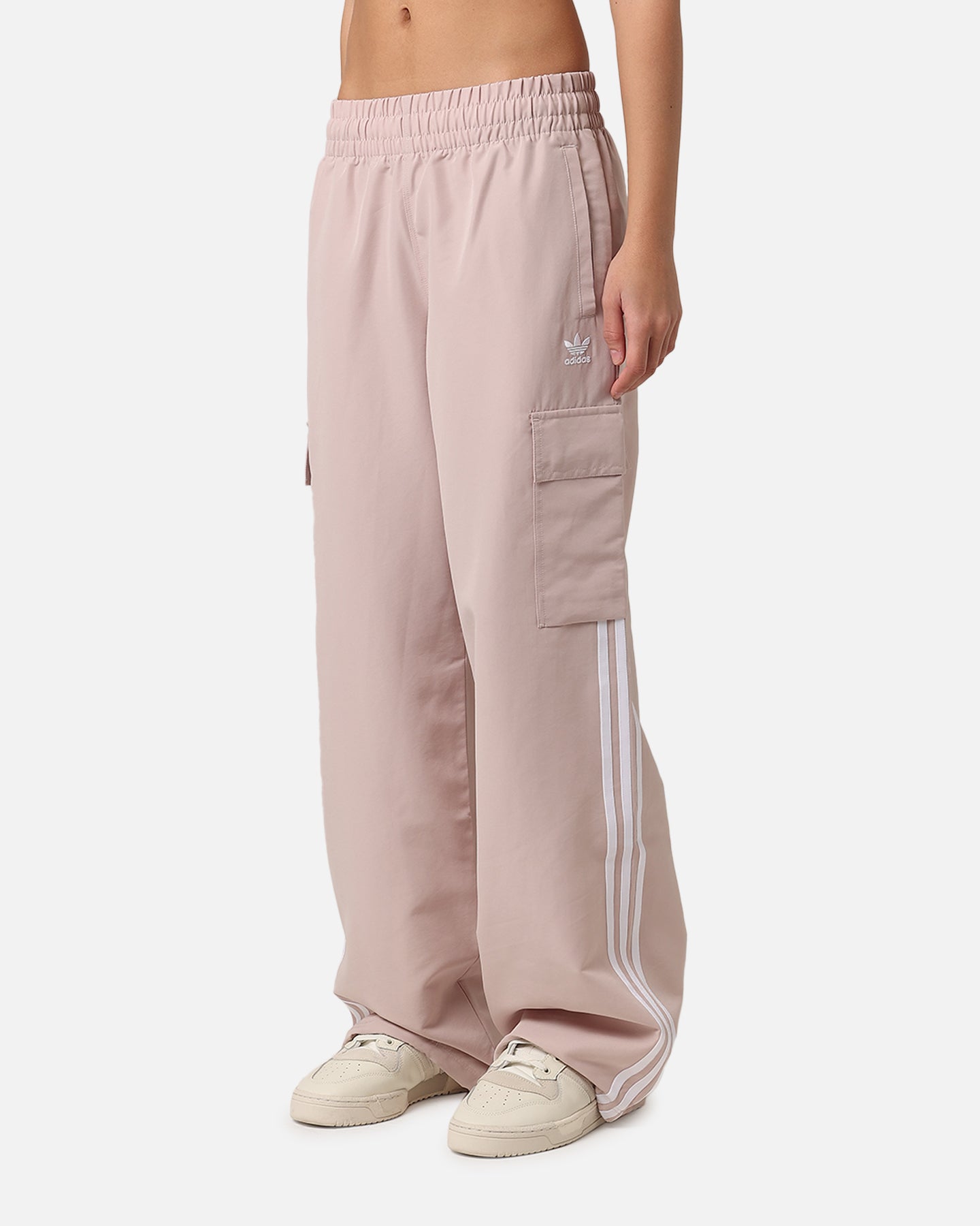 Adidas Women's 3 Stripes Cargo Pants - Wonder Taupe | Comfortable Casual & Streetwear Style | Perfect for Hiking, Travel & Everyday Wear