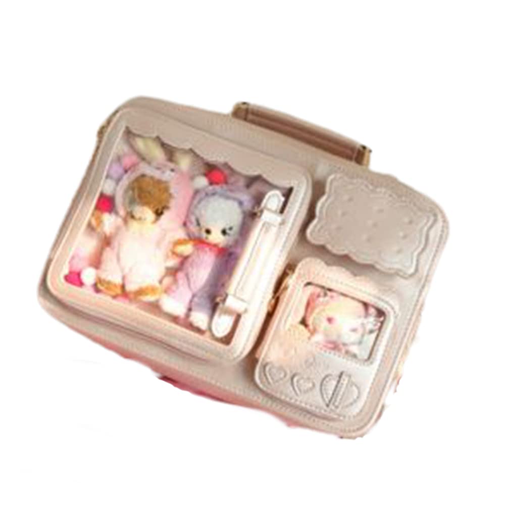 Lolita Transparent Rectangle Shoulder Bag - Anime Cosplay Purse for Comic Con & Casual Use | Cute Ita Bag for Collectibles Display & Everyday Fashion