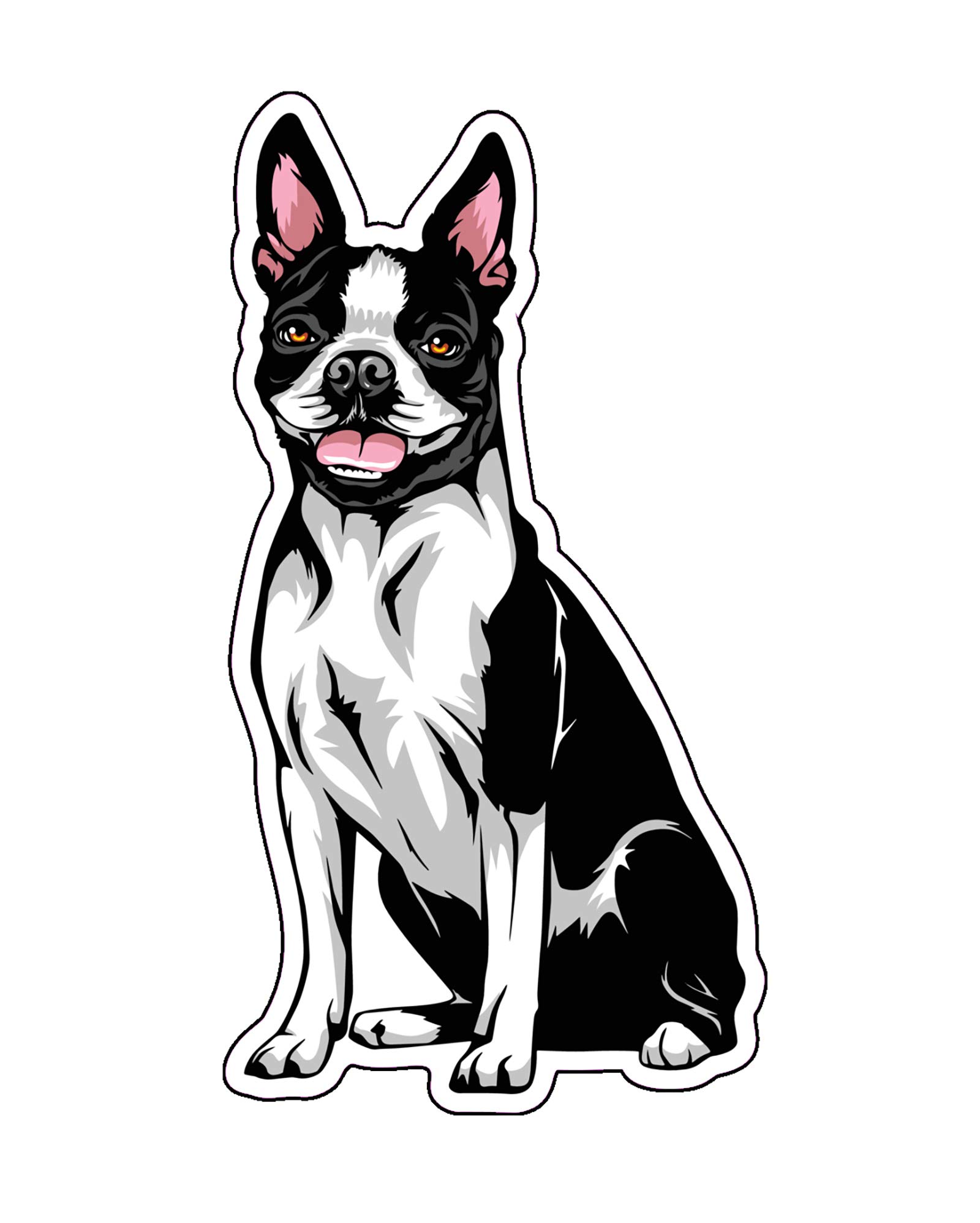 WickedGoodz Boston Terrier Vinyl Decal - Durable Dog Breed Bumper Sticker for Laptops, Tumblers, Windows, Cars, Trucks, Walls - Perfect for Pet Lovers & Home Decor