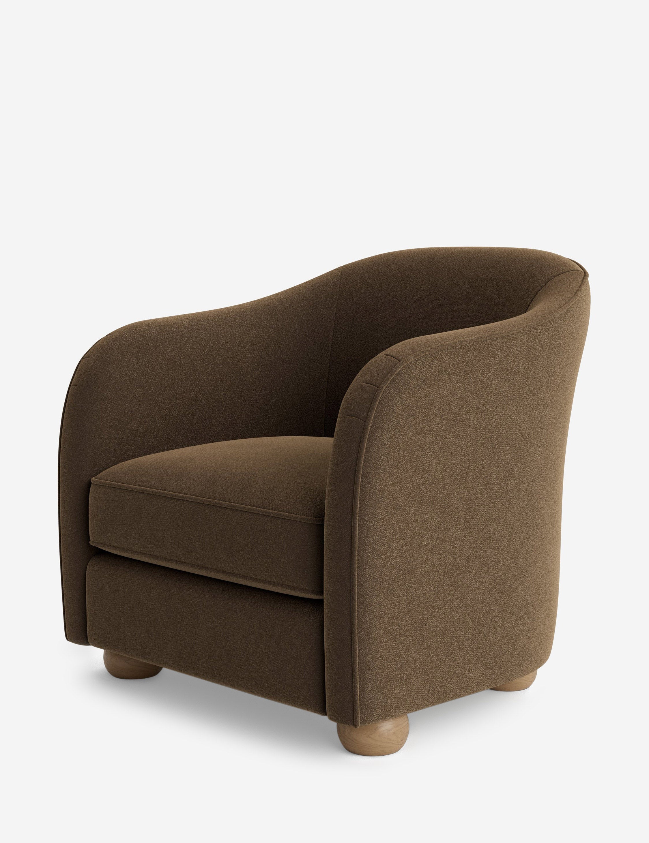 Faro Accent Chair by DISC Interiors - Modern Mid-Century Lounge Chair with Wooden Legs - Perfect for Living Room, Bedroom or Office Decor