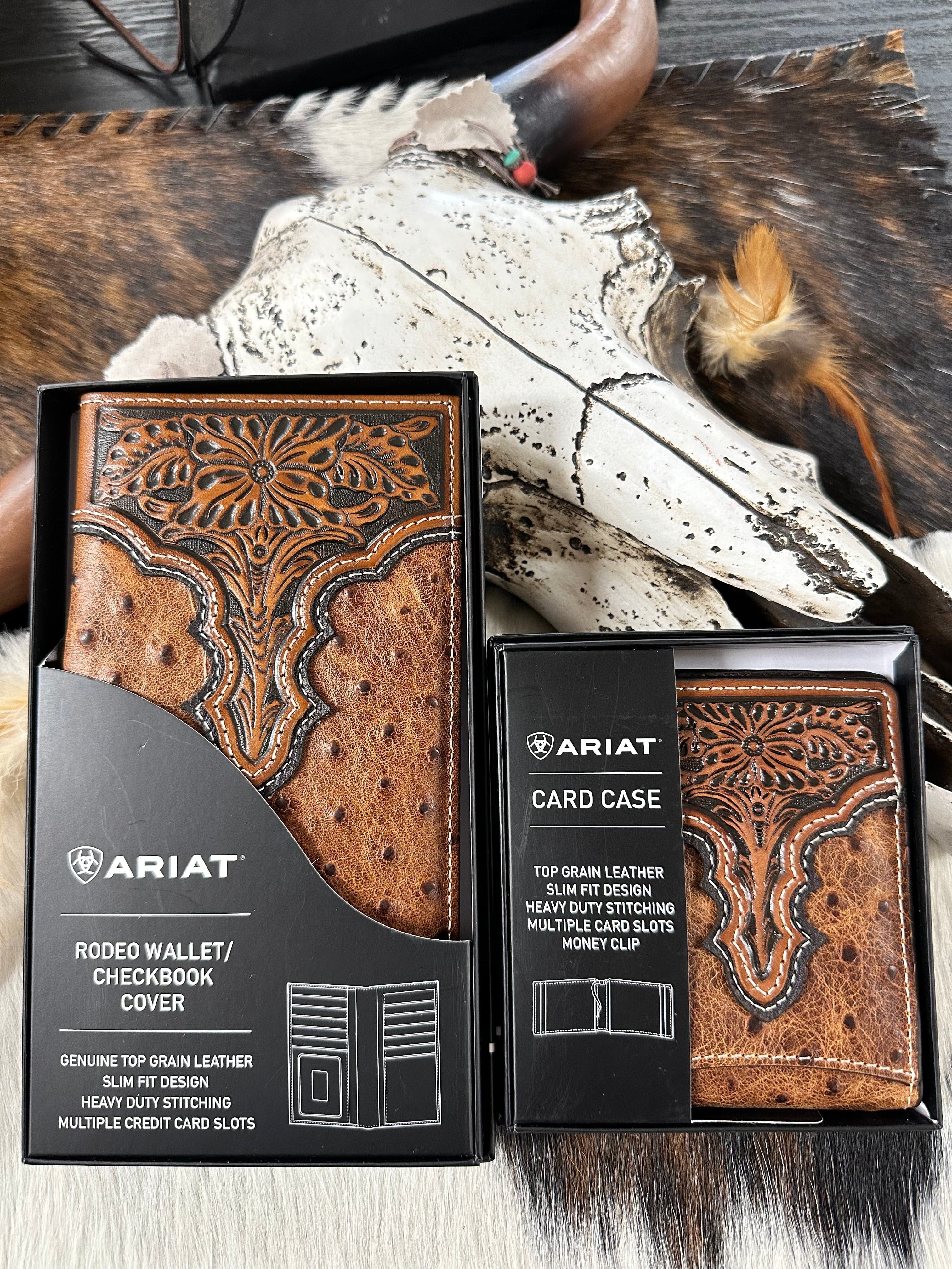 Ariat Men's Western Boots with Ostrich Pattern & Floral Embossed - Perfect for Cowboy Rodeo, Country Dancing and Western Fashion