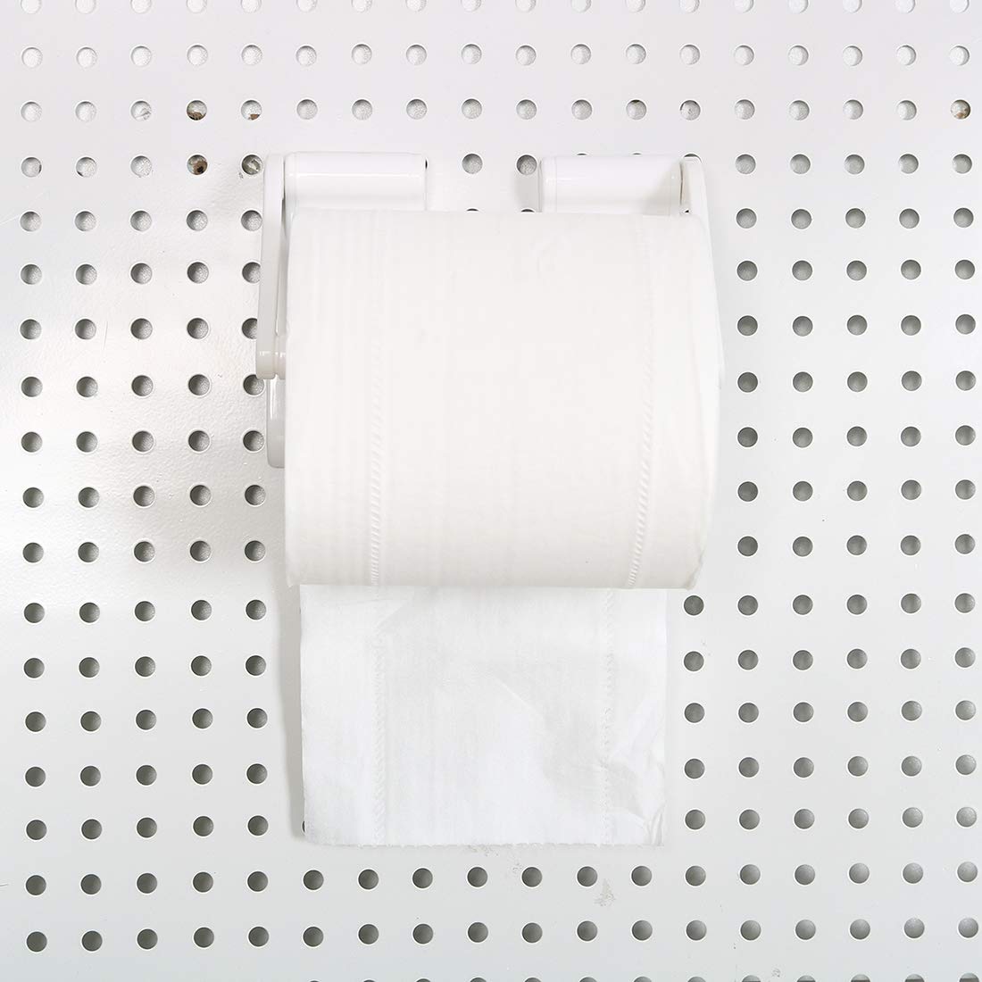 Adjustable Magnetic Toilet Paper Holder - White Plastic Bathroom Tissue Roll Bracket for Home, Kitchen, RV & Office Use