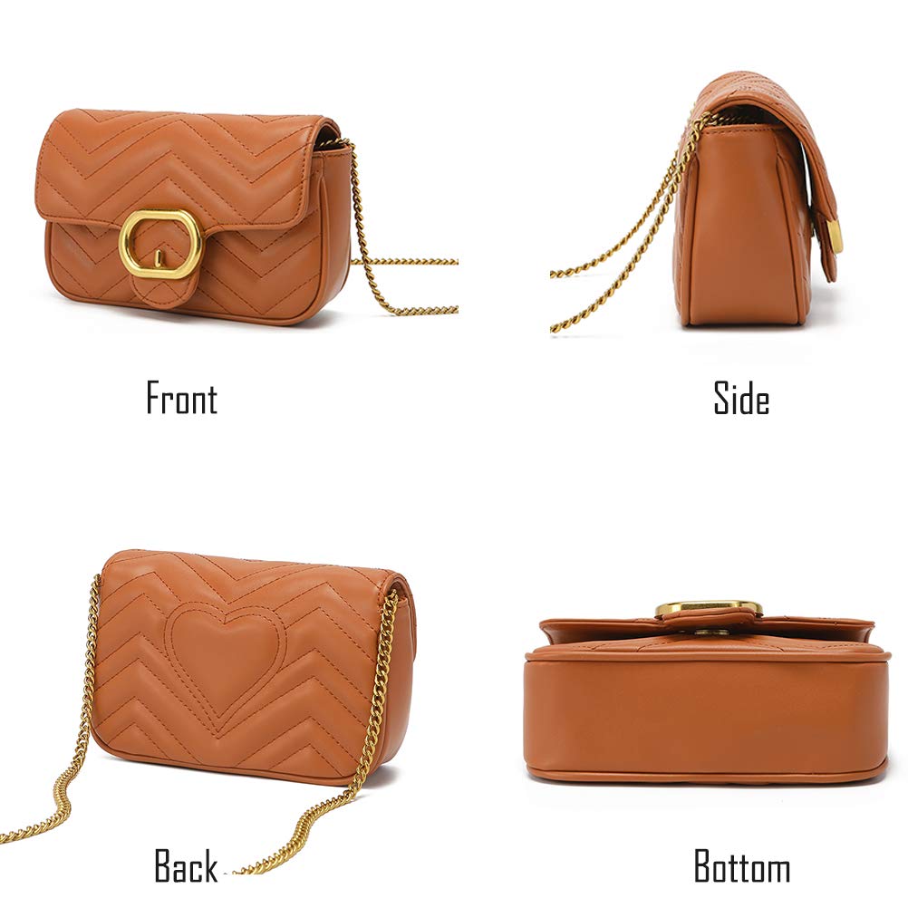 YXBQueen Designer Women's Crossbody Bag - Lattice Vegan Leather Purse, Quilted Shoulder Handbag for Casual Outings, Work & Travel
