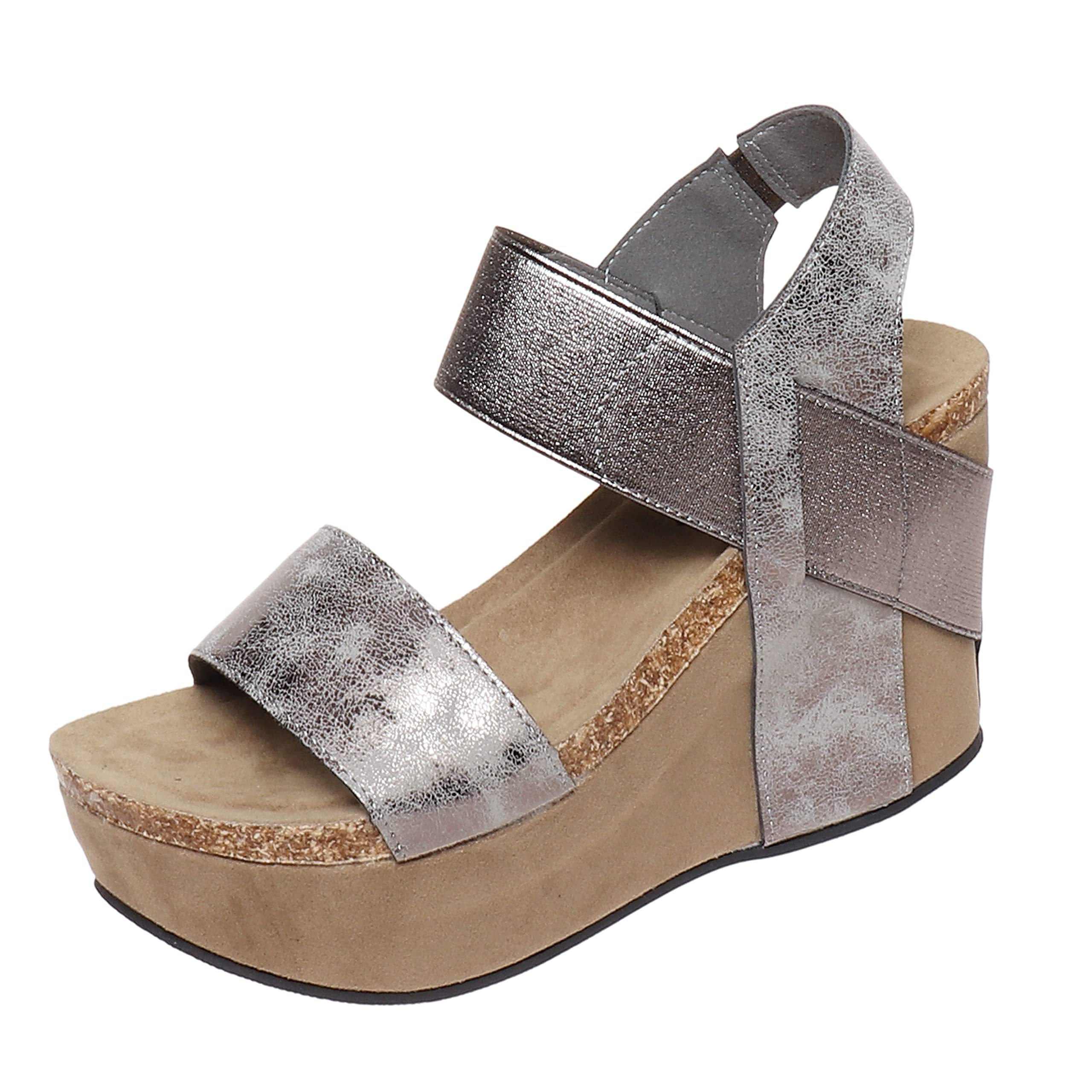 Pierre Dumas Women's Hester-1 Wedge Sandals - Comfortable Summer Casual Shoes for Beach, Vacation & Everyday Wear