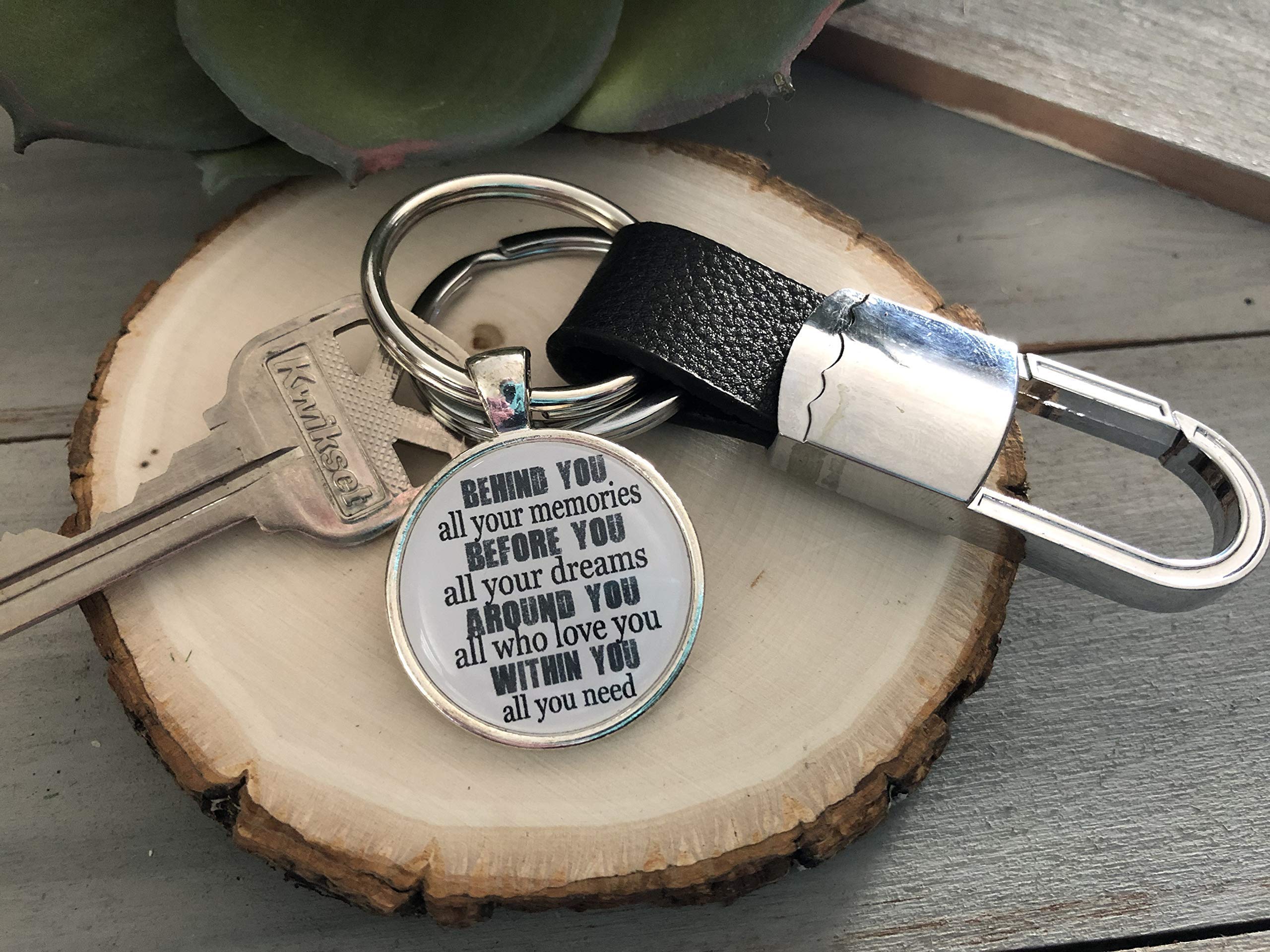 Personalized Graduation Keychain for Him - Class of 2020 Inspirational Gift for High School & College Graduates - Perfect Graduation Gift Idea for Friends, Son, Brother - Commemorate Memories & Achievements - Great for Graduation Parties, Ceremonies & Alumni Reunions