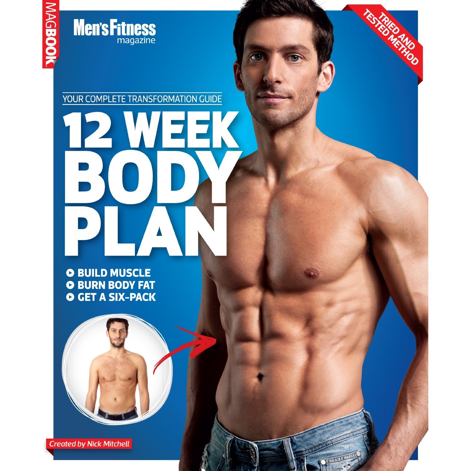 12 Week Men's Fitness Body Transformation Plan - Workout & Nutrition Guide for Muscle Building & Fat Loss | Perfect for Home Gym & Weight Training